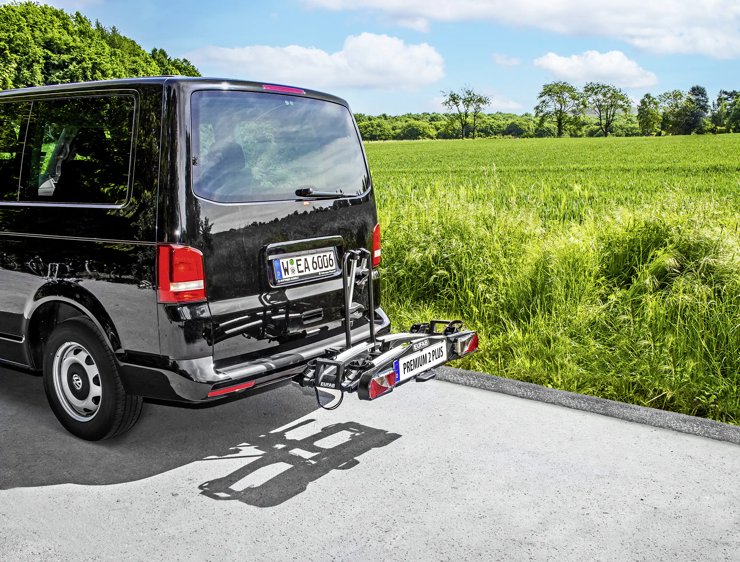 EUFAB Fahrradheckträger Premium 2 Plus für 2 Fahrräder abklappbar