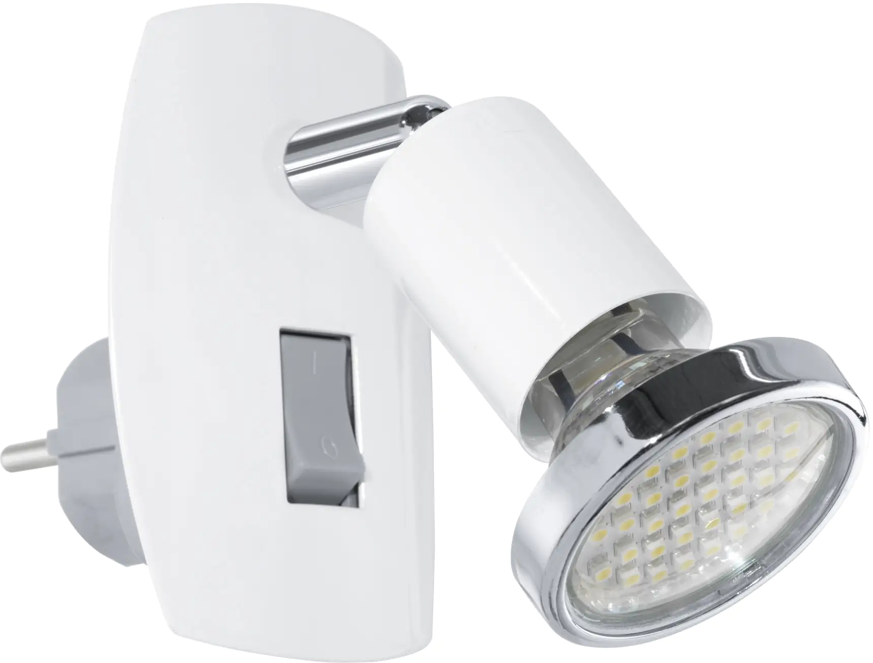 Eglo LED Steckdosenspot Mini 4 weiß, chrom