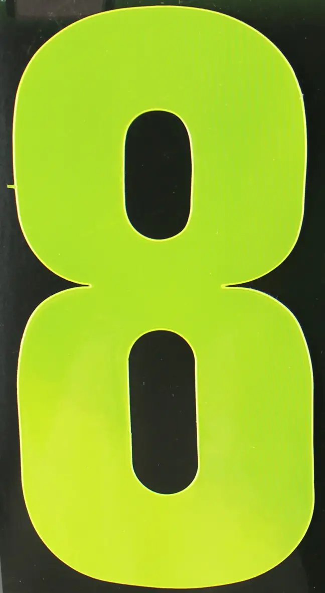 Conacord Reflektierende Klebezahl "8" gelb 170 mm