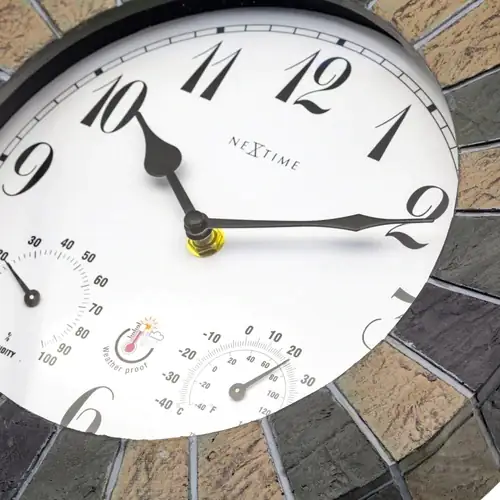 Nextime Außenwanduhr Aster Ø 26 cm