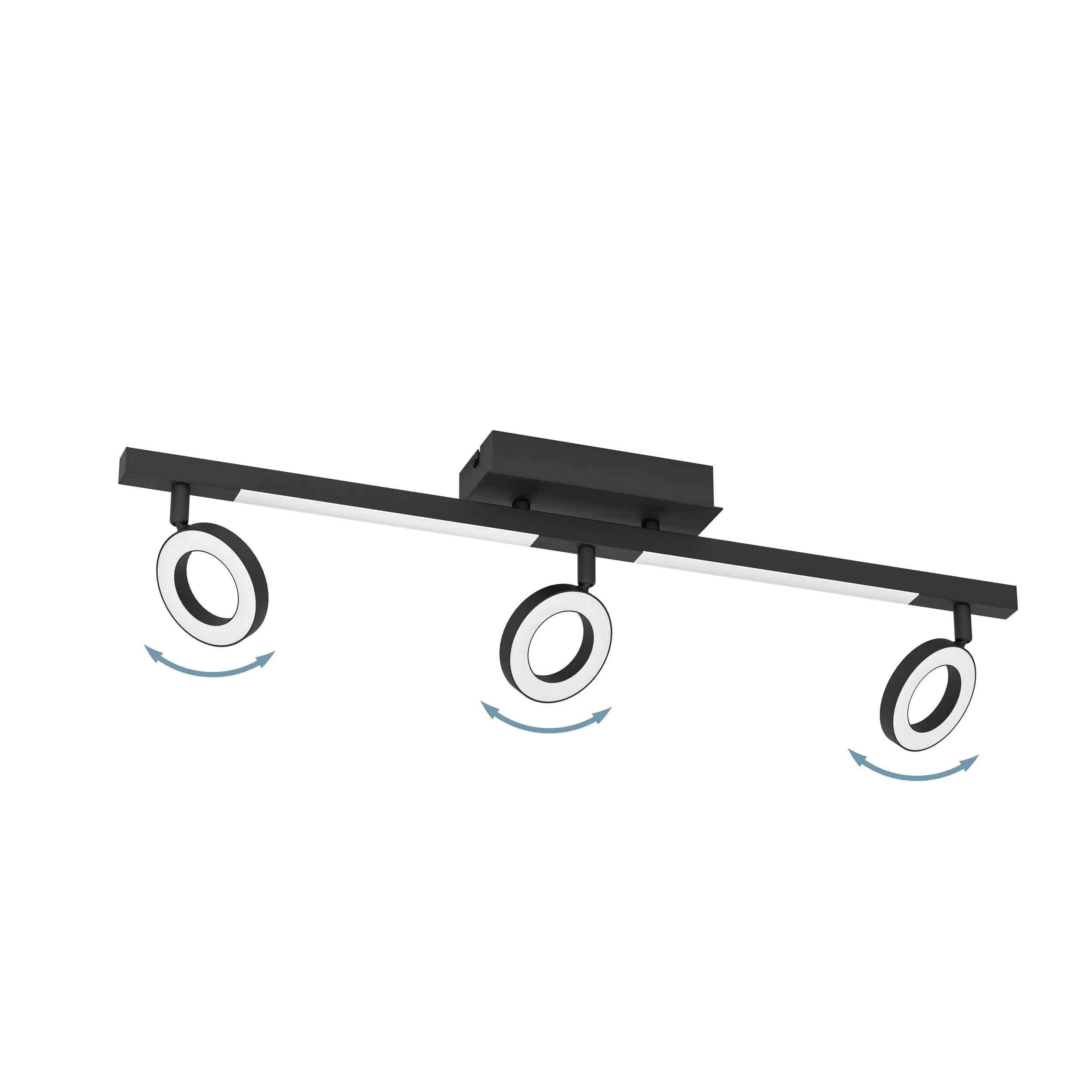 Eglo 3er LED Spot Cardillo 2 schwarz 38,5 x 8,5 cm