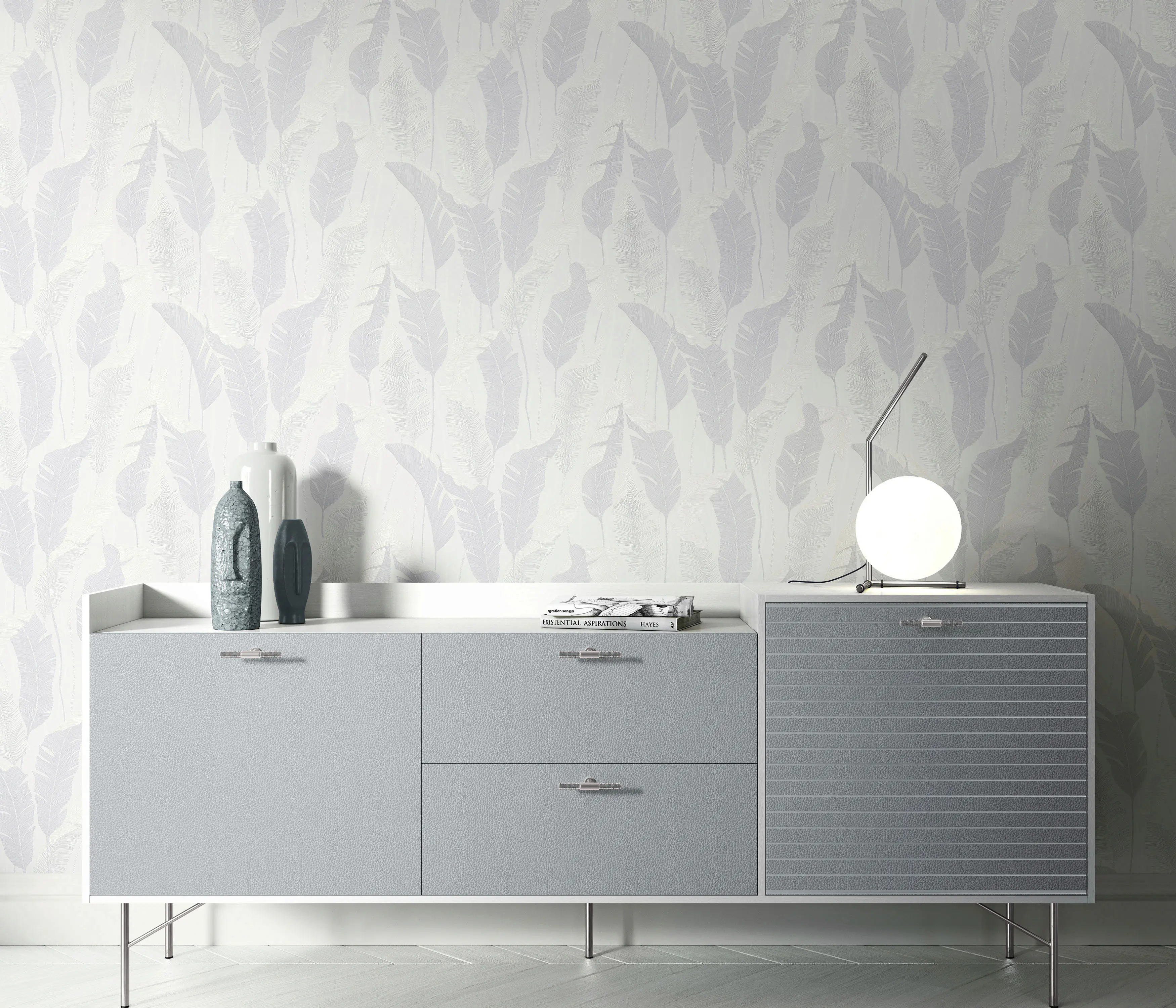 Erismann Vliestapete Floral 4Earth grau 10,05 x 0,53 m