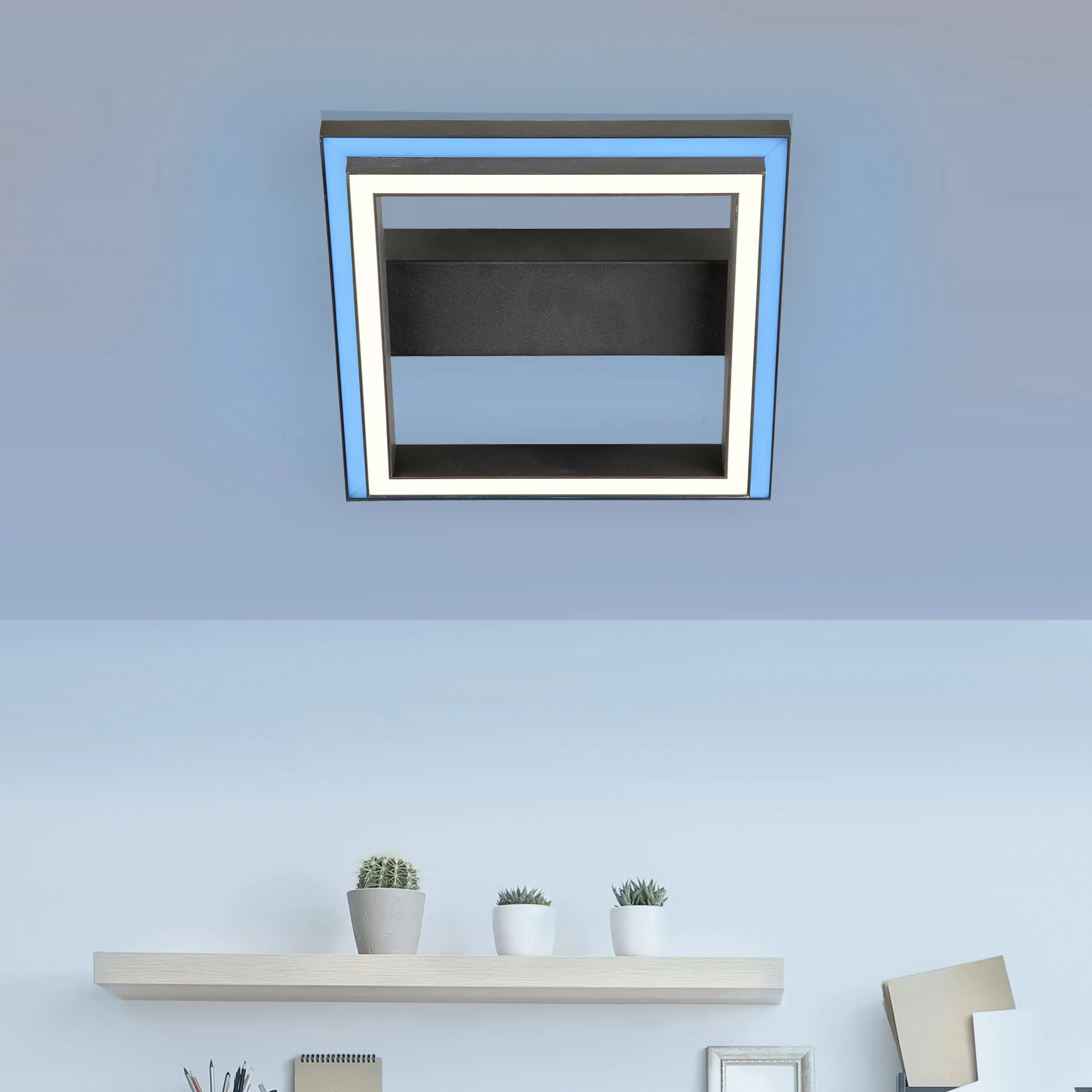 Brilliant Tuya Smart LED Panel Palva schwarz 30 x 30 cm dimmbar RGBW Smart