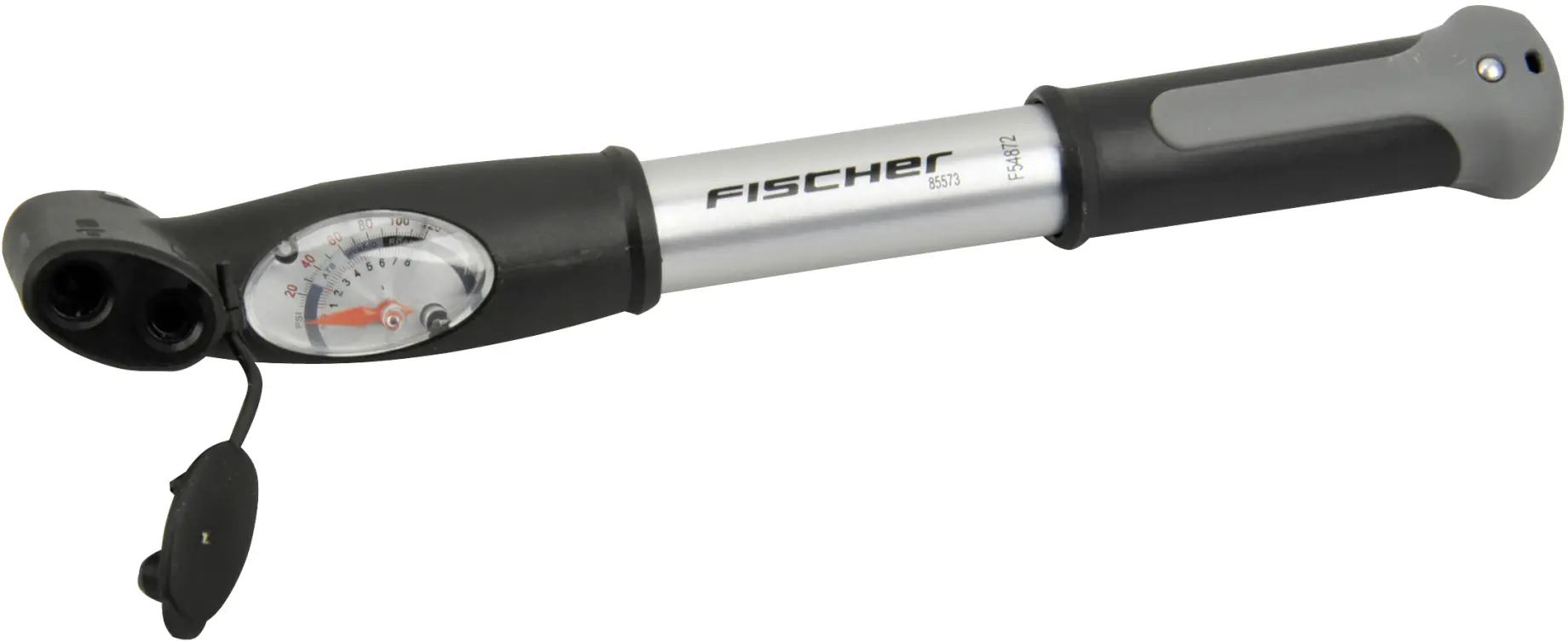 Fischer Minipumpe mit Manometer und Doppelkopf