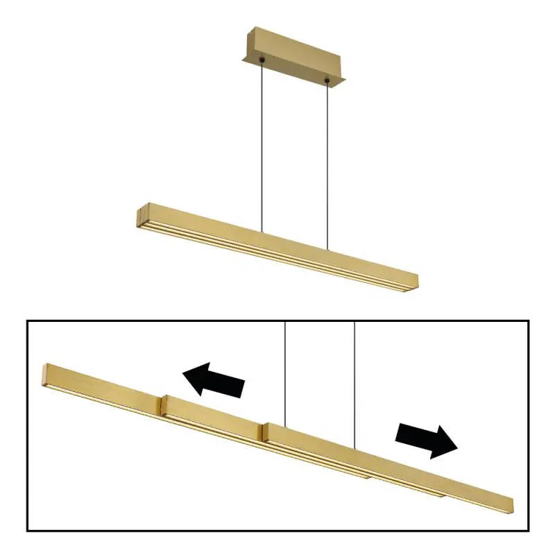 Globo Hängeleuchte Ethan 150 x 150 cm messingfarben antik