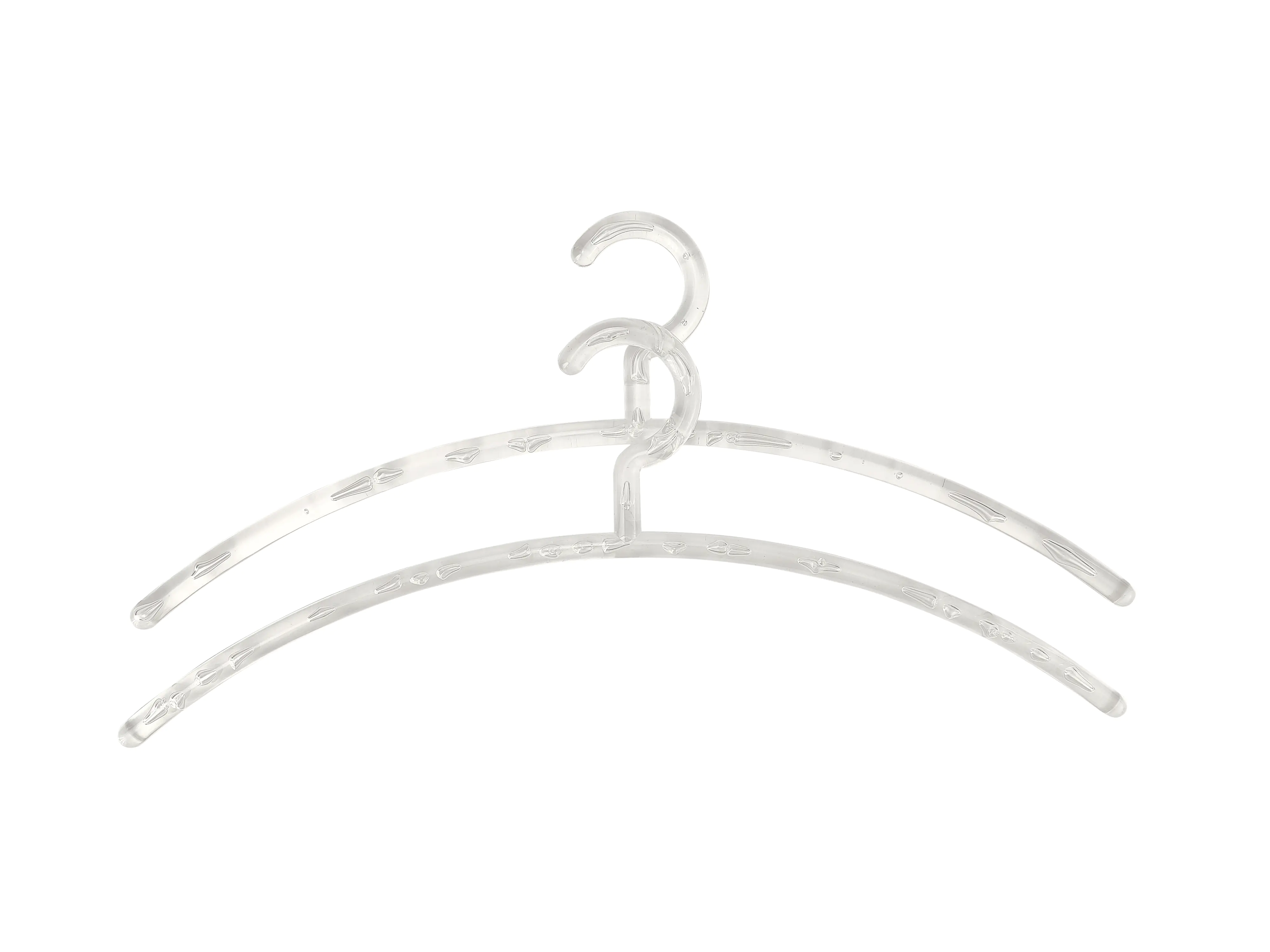 TrendLine Kleiderbügel Bubbles Kunststoff transparent 2 Stück
