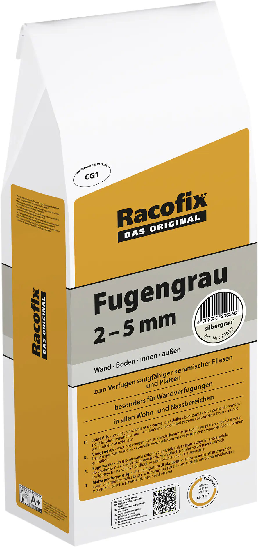 Racofix Fugengrau 2 - 5 mm silbergrau 5 kg