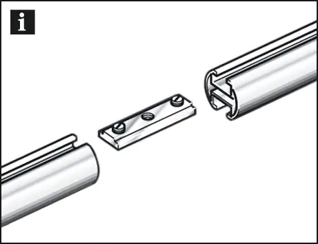 Gardinia Profilverbinder aluminium, 4 cm