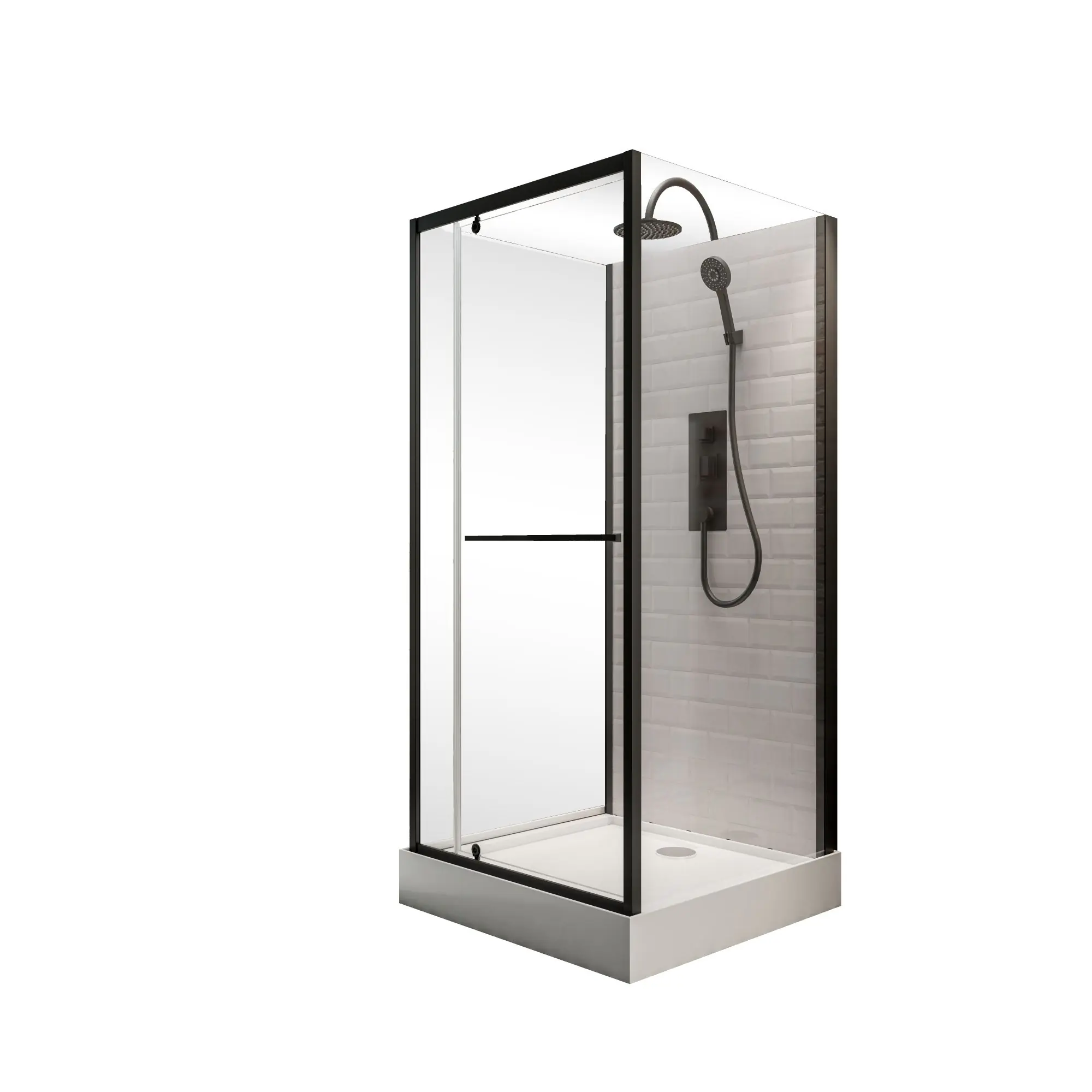Schulte Komplettdusche Jersey II 90 x 90 x 215 cm mattschwarz