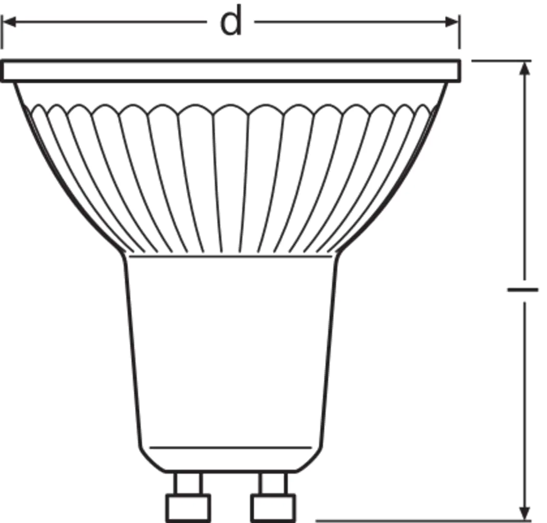 Osram LED Reflektor GU10 2,6 W warmweiß klar