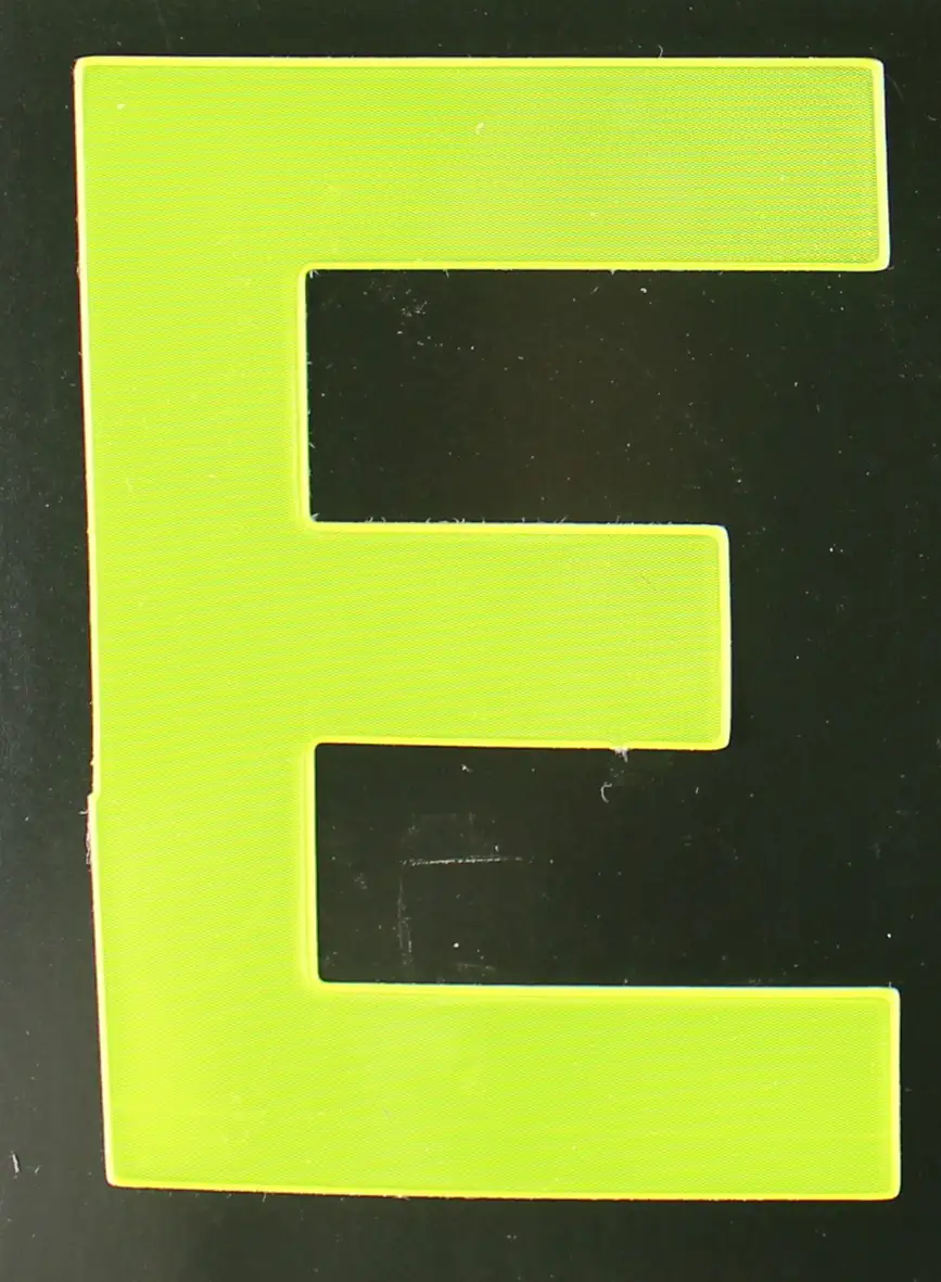 Conacord Reflektierender Klebebuchstabe "E" gelb 80 mm