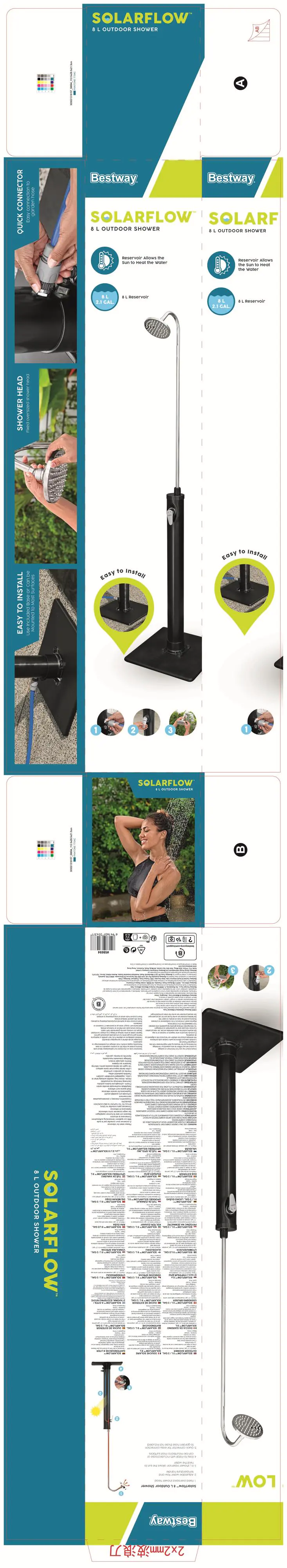 Bestway Gartendusche Solarflow 8 Liter 50 x 50 x 218 cm