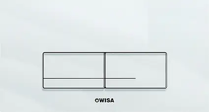 Wisa Betätigungsplatte XT Kantos DF Glas weiß