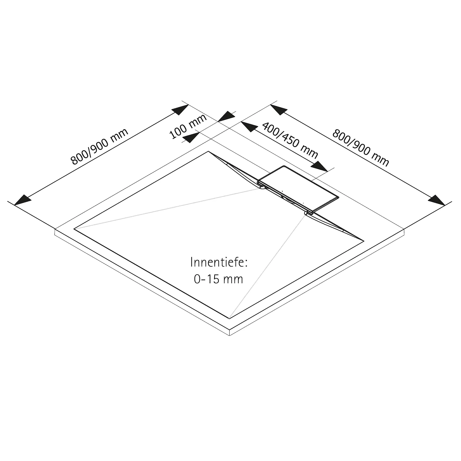 Schulte Duschwanne DWM-Tec 80 x 80 cm mattweiß