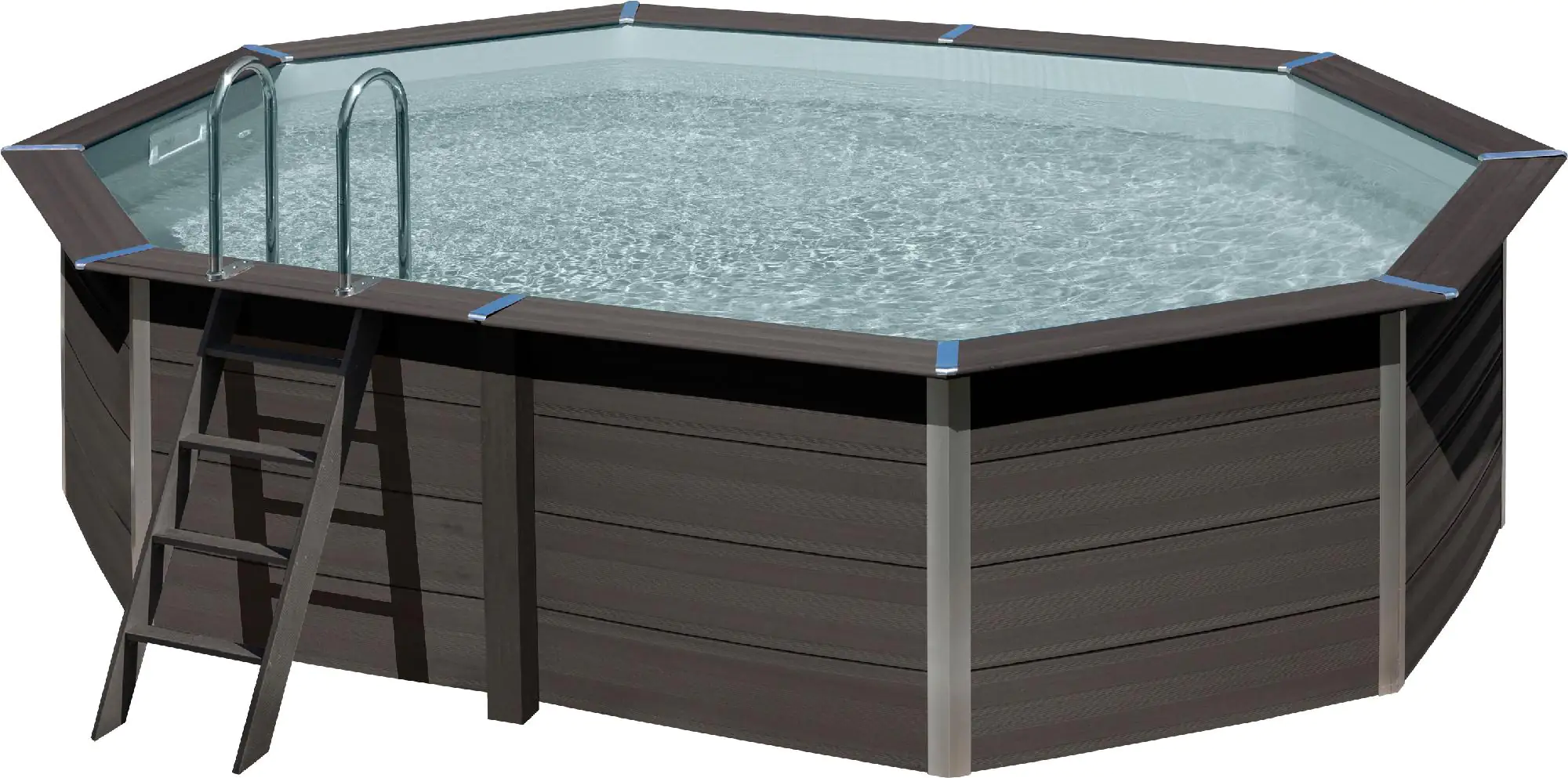 Gre Composite Pool oval grau 524 x 386 x 124 cm