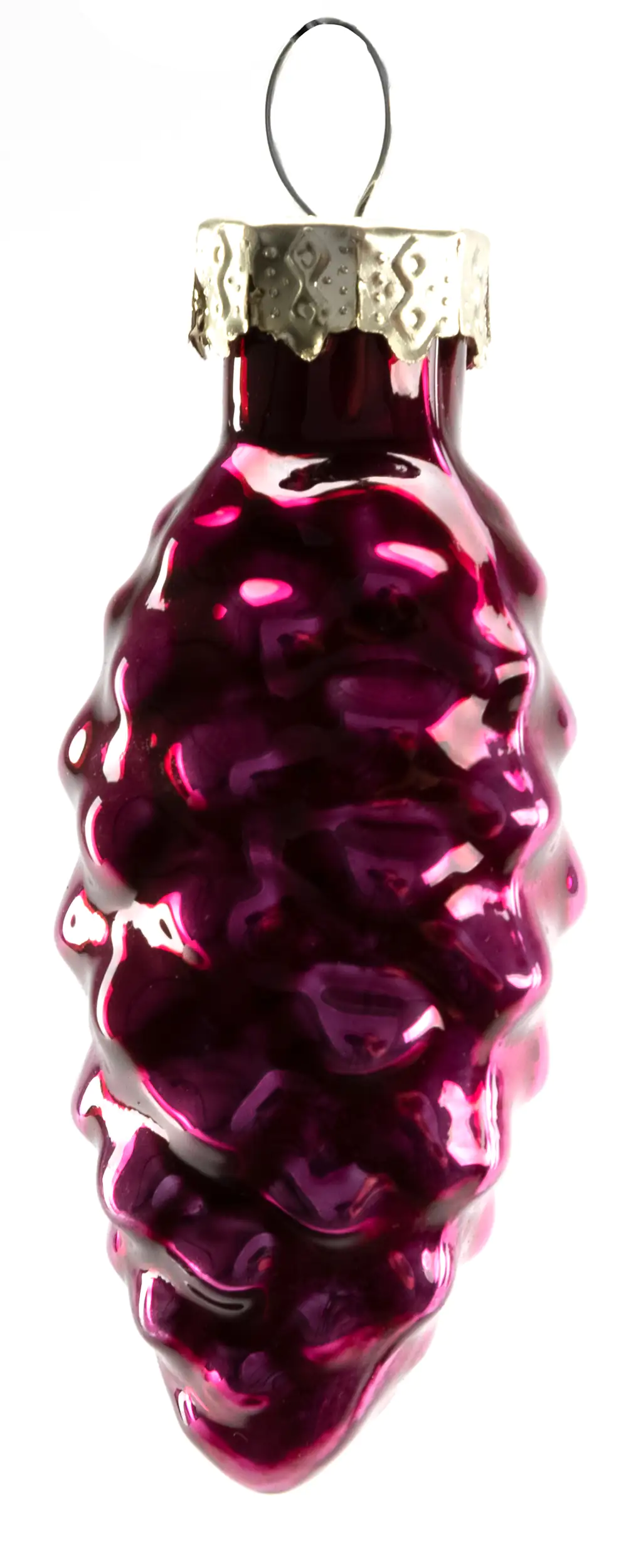TrendLine Weihnachtskugeln Glas-Tannenzapfen 6 cm magnolienrosa 12 Stück