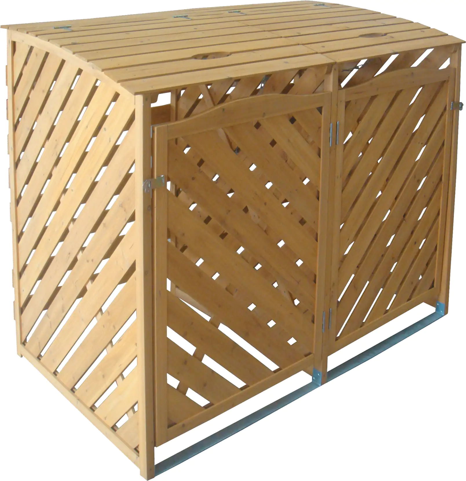 TrendLine Mülltonnenbox Holz für 2 x 240 l Mülltonnen