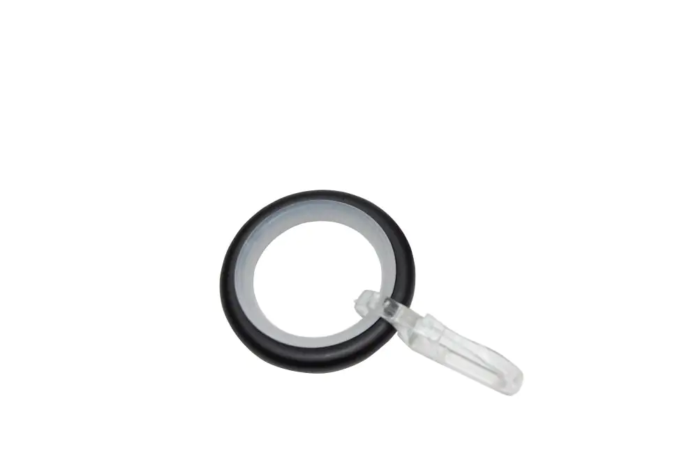 Gardinia Ringe mit Haken zu Stilprogramm Memphis, Ø 16 mm, schwarz