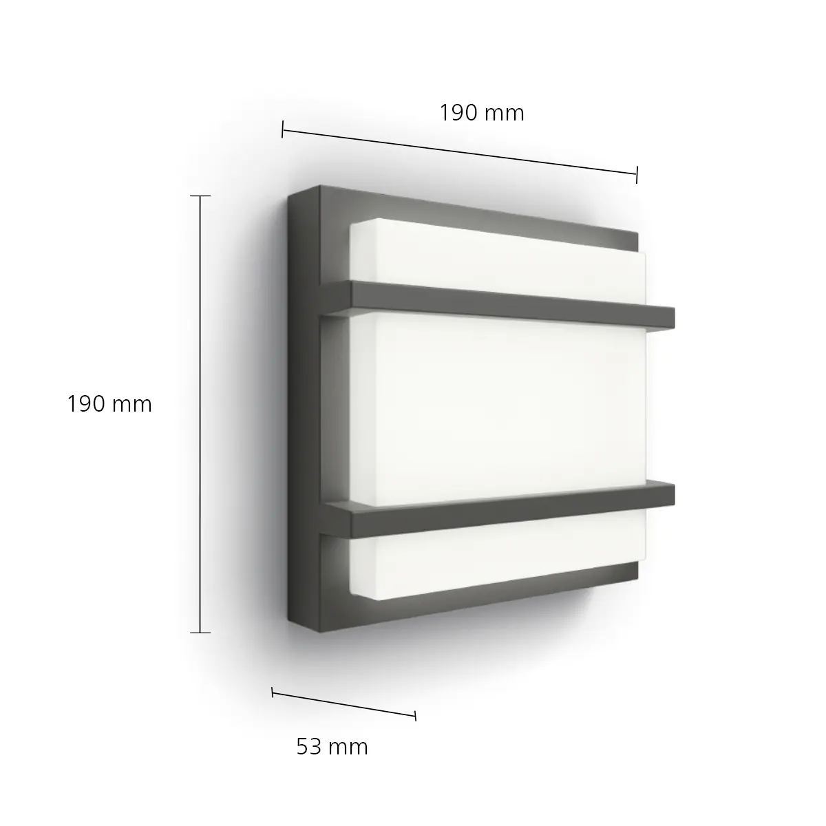 Philips LED Außenwandleuchte Petronia anthrazit warmweiß