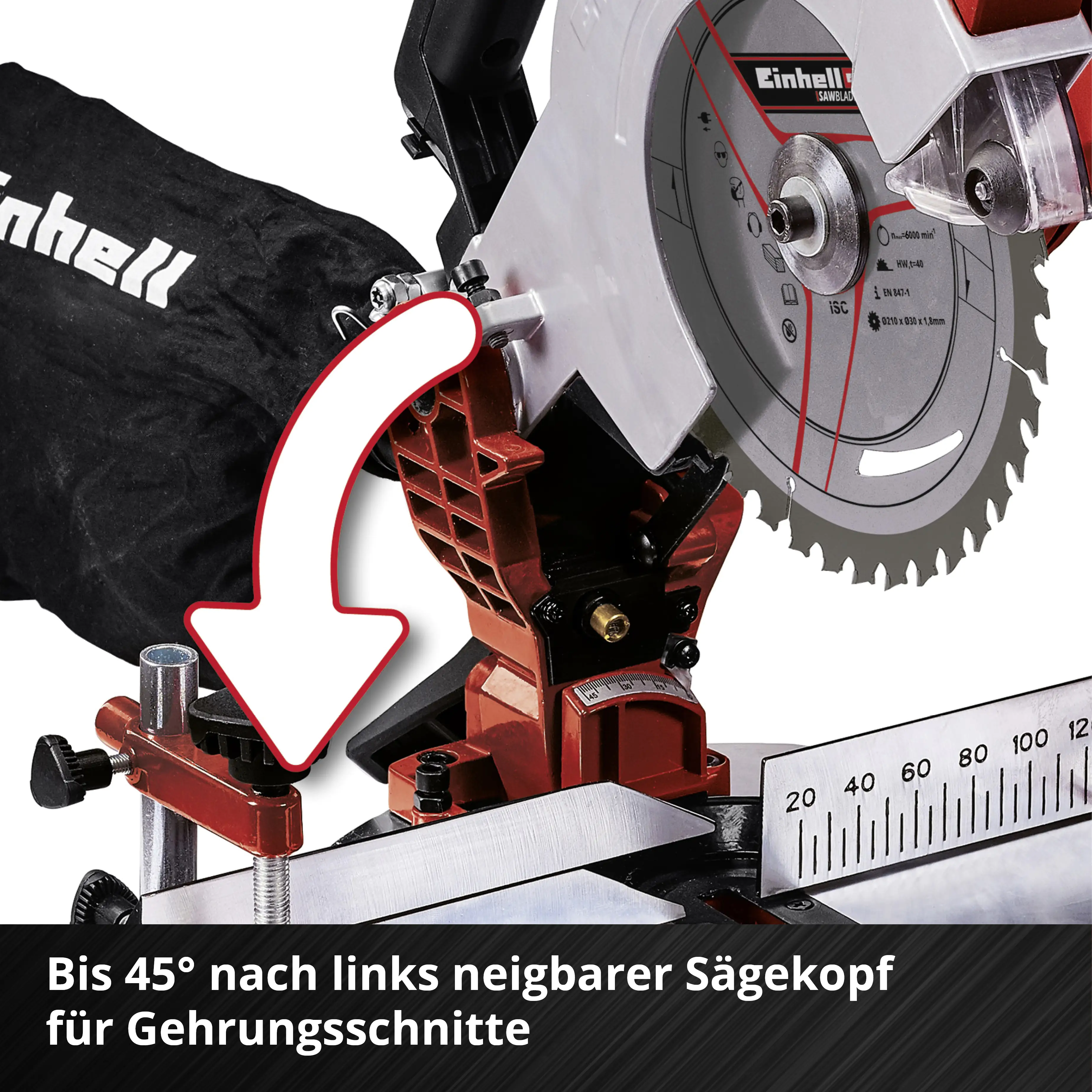 Einhell Expert Akku-Kappsäge TE-MS 18/210 Li Solo 18 V