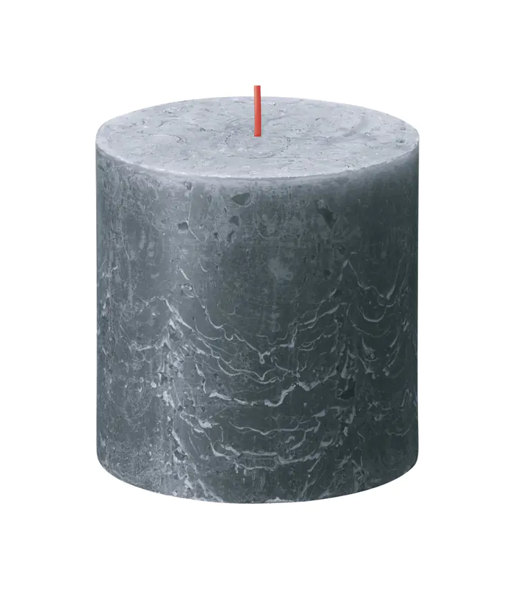 Bolsius Rustik XXL Stumpenkerze 100/100 mm Schieferblau