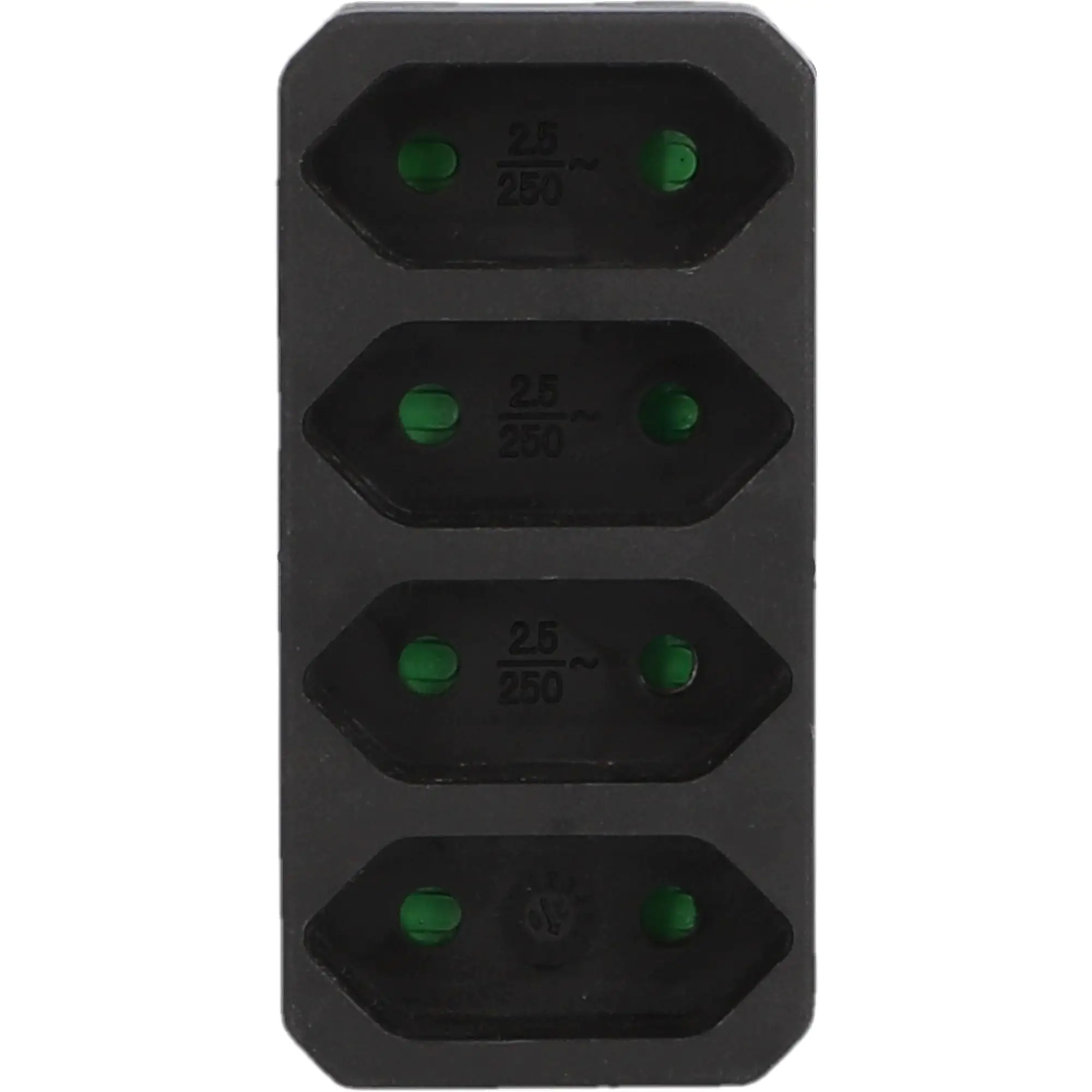 Euro-Adapter 4-fach schwarz