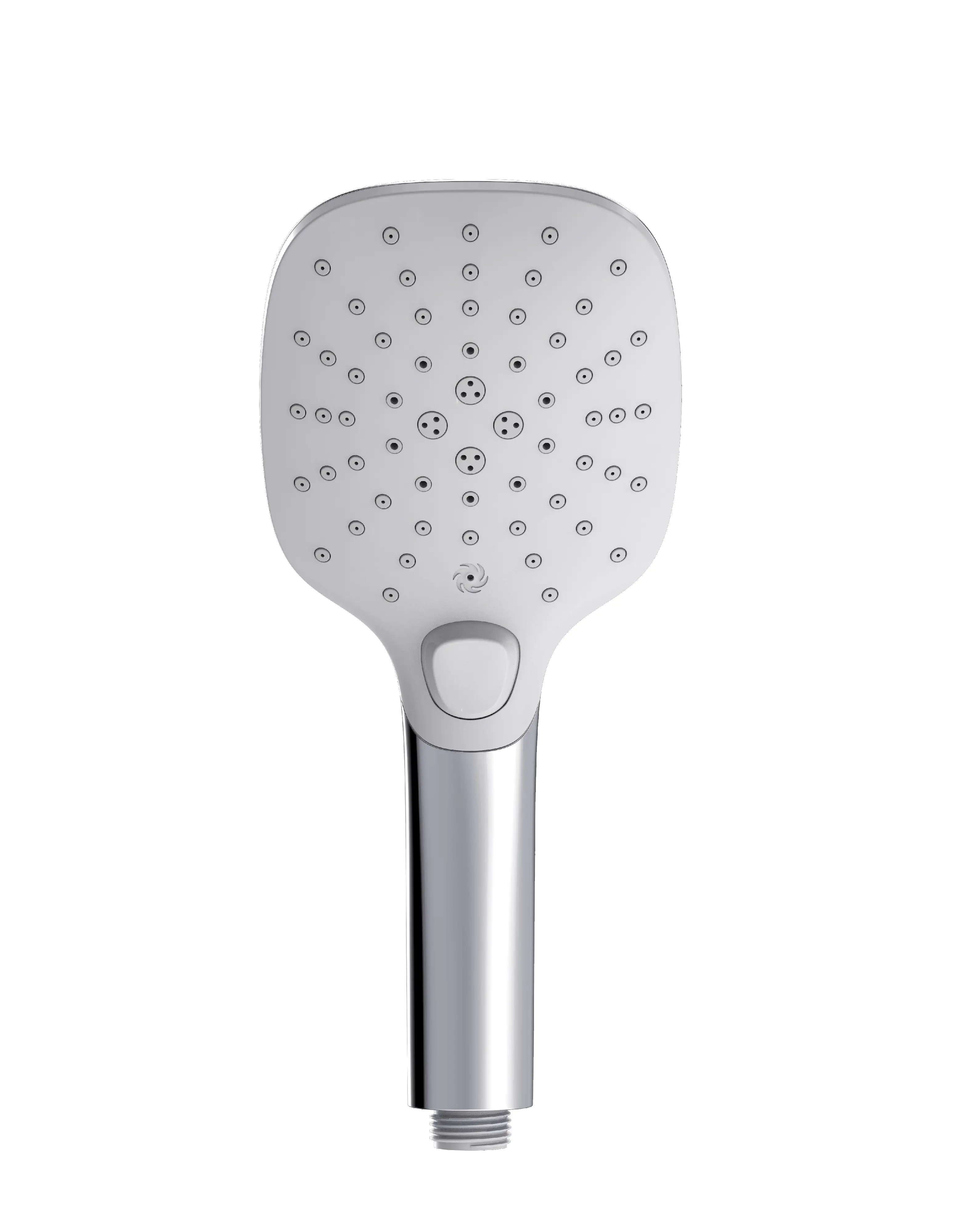 Primaster Handbrause 3 Strahlarten Water Dance quadratisch chrom-weiß mit Wasserspareinsatz