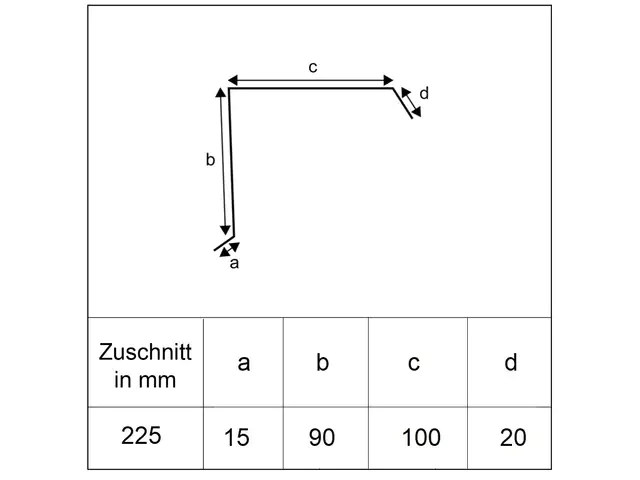 Sarei Ortgangblech SDF 2000 x 225 mm anthrazit