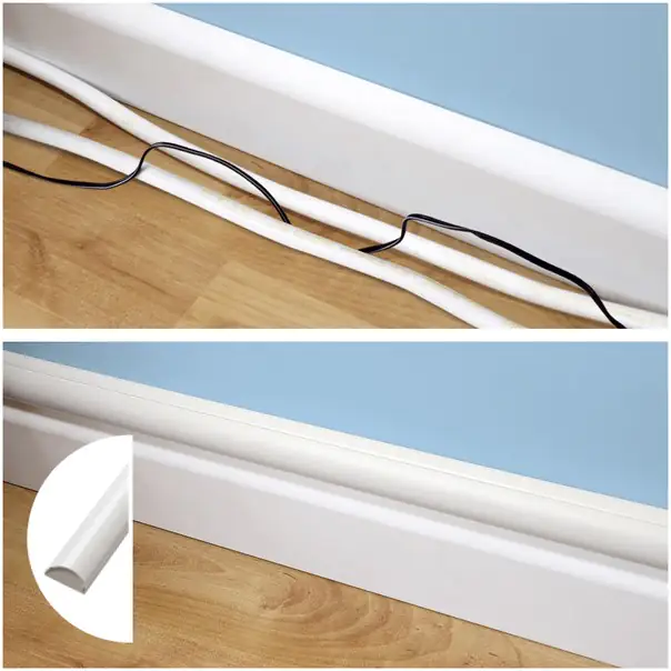 Unitec Design Kabelkanalset 30 x 15 mm Set (3x 1m) 10 teilig, weiß