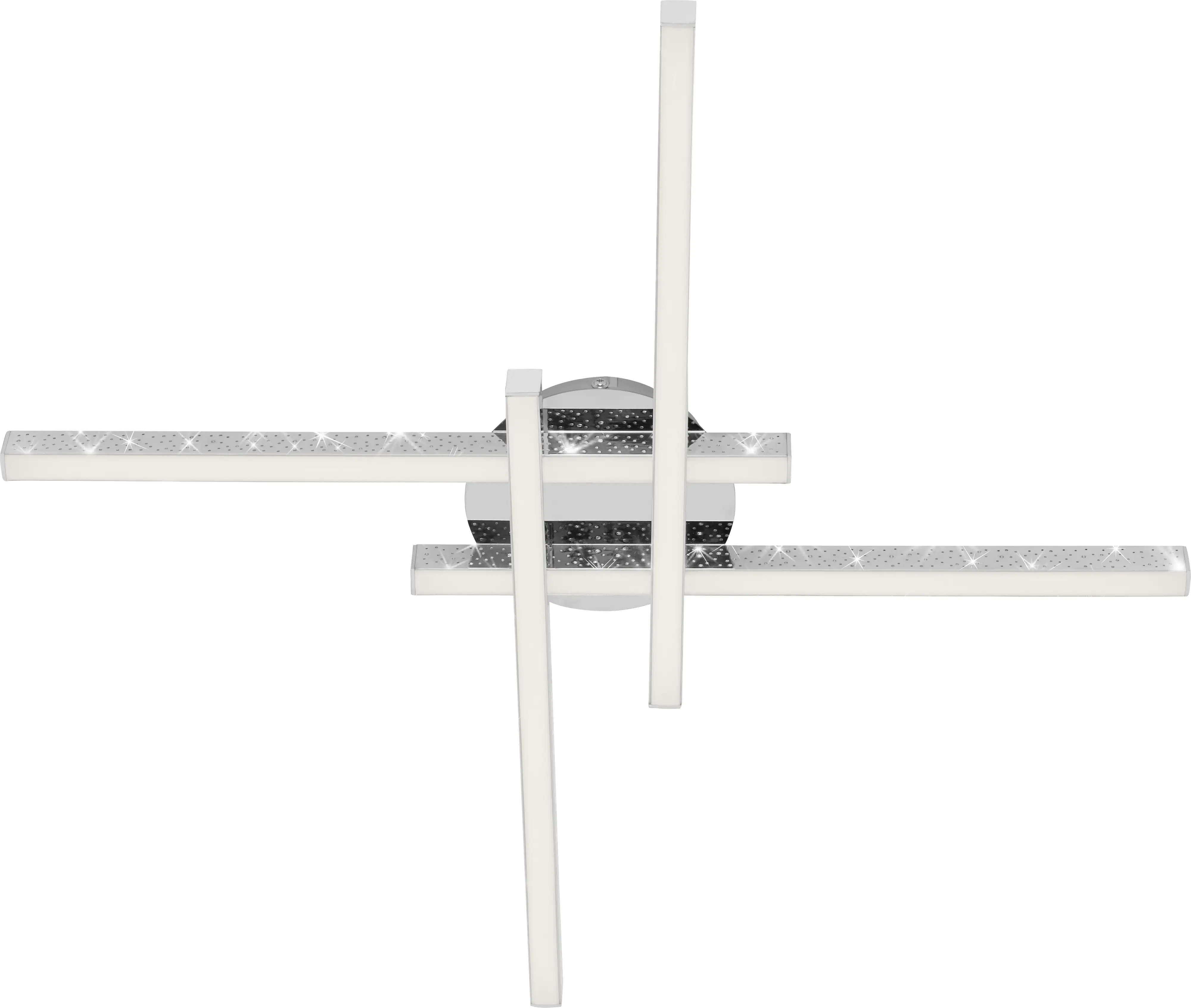Di-Ka LED Wand- und Deckenleuchte Rey 60x60cm chrom Glitzereffekt
