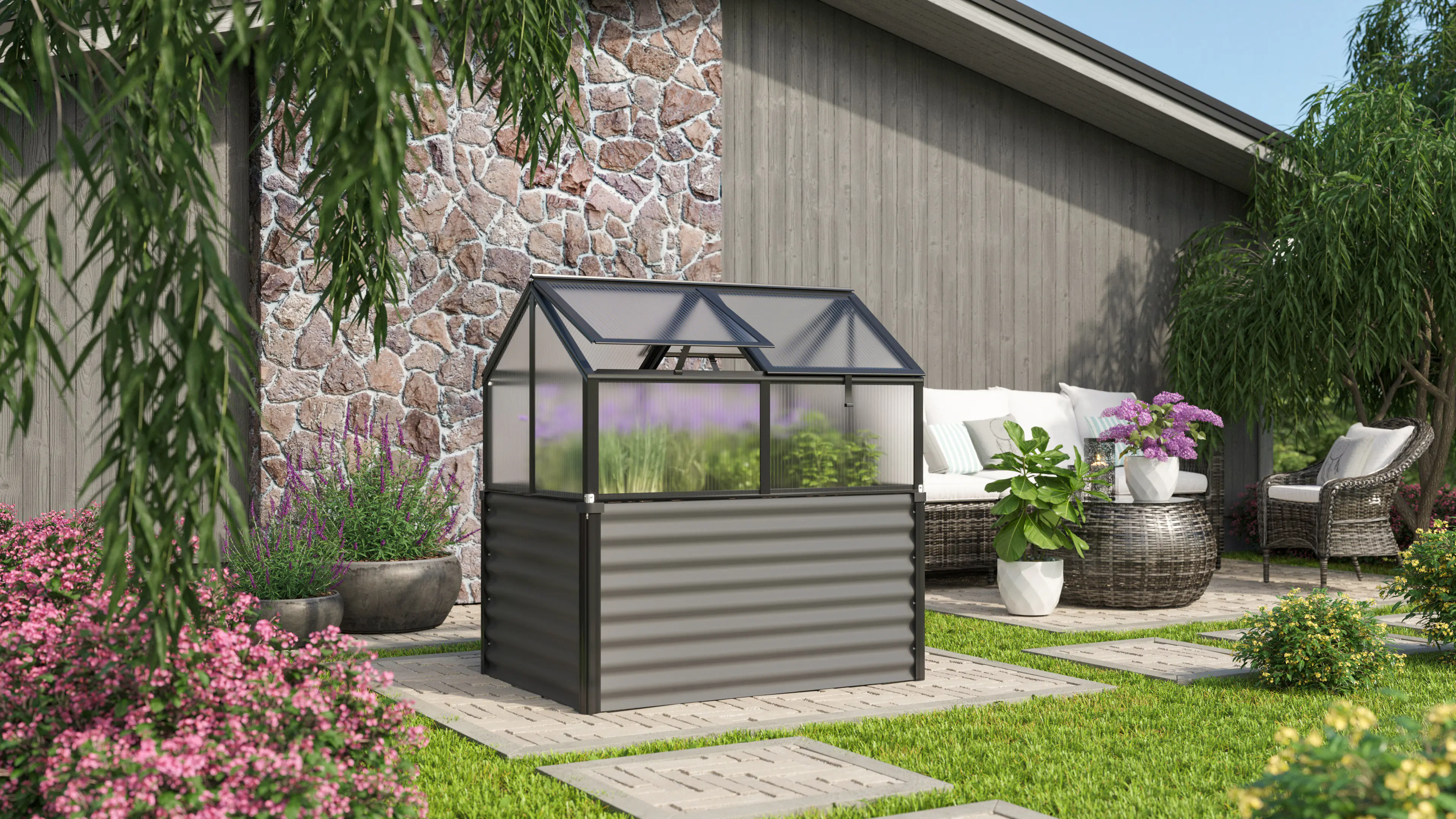 Vitavia Hochfrühbeet Zola 89 x 127 x 135 cm 4 mm HPK