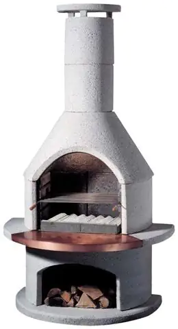 Buschbeck Grillkamin Rondo weiß 208 x 115 x 70 cm