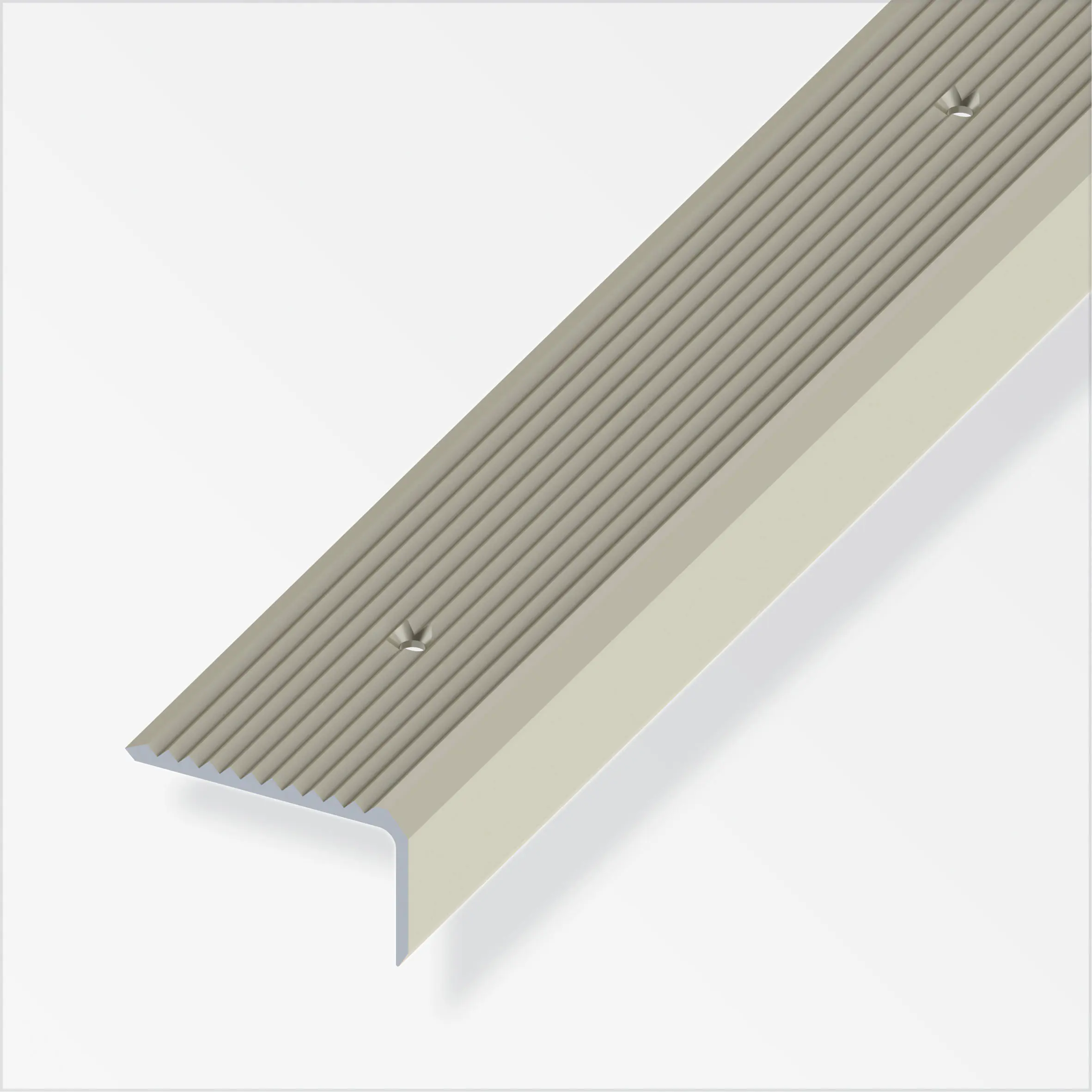 alfer Treppenprofil 1 m, 41 x 23 mm Aluminium eloxiert titan