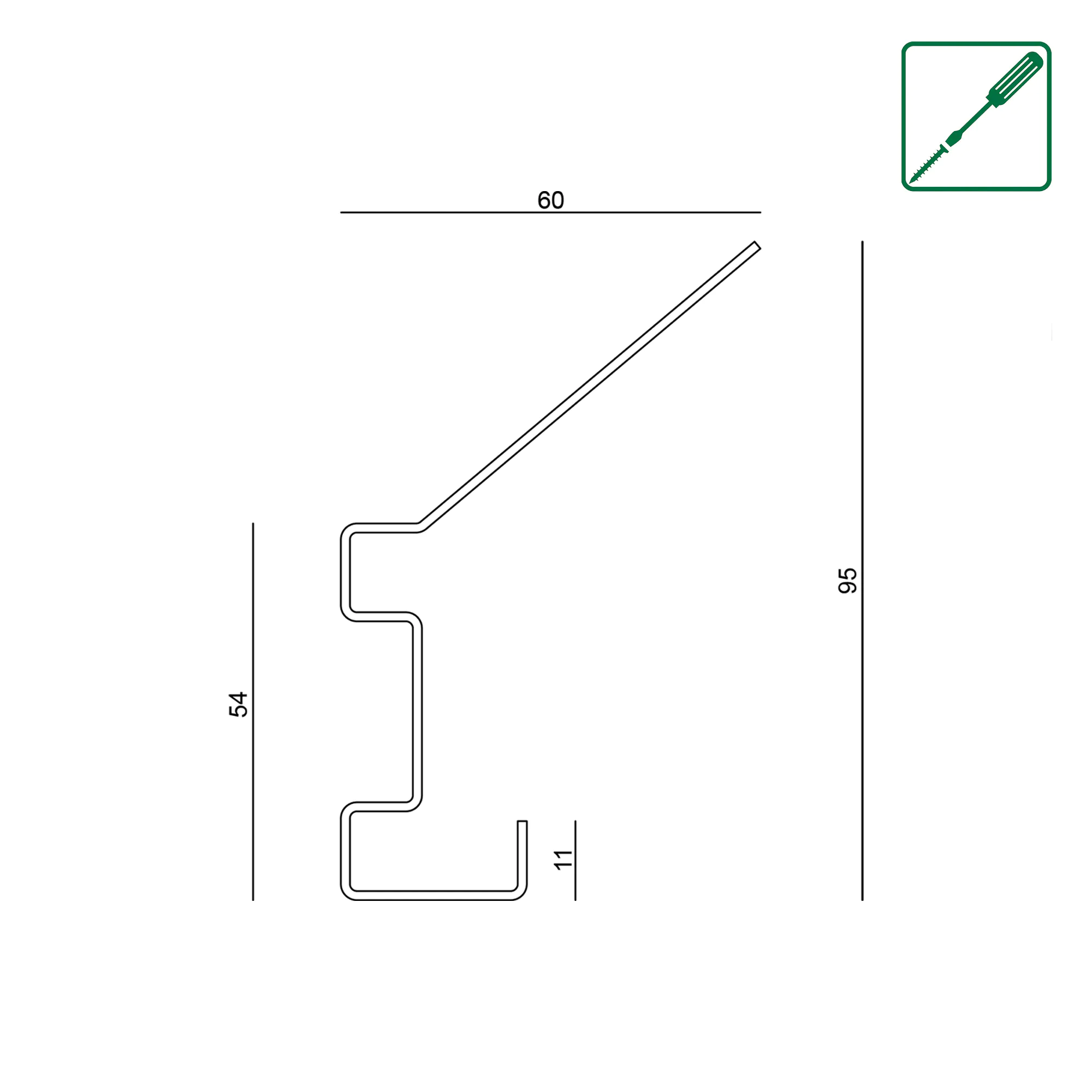 Neuhofer Garderobenhaken für Akustikpaneele 9,4 x 1,4 x 6 cm schwarz 2 Stück