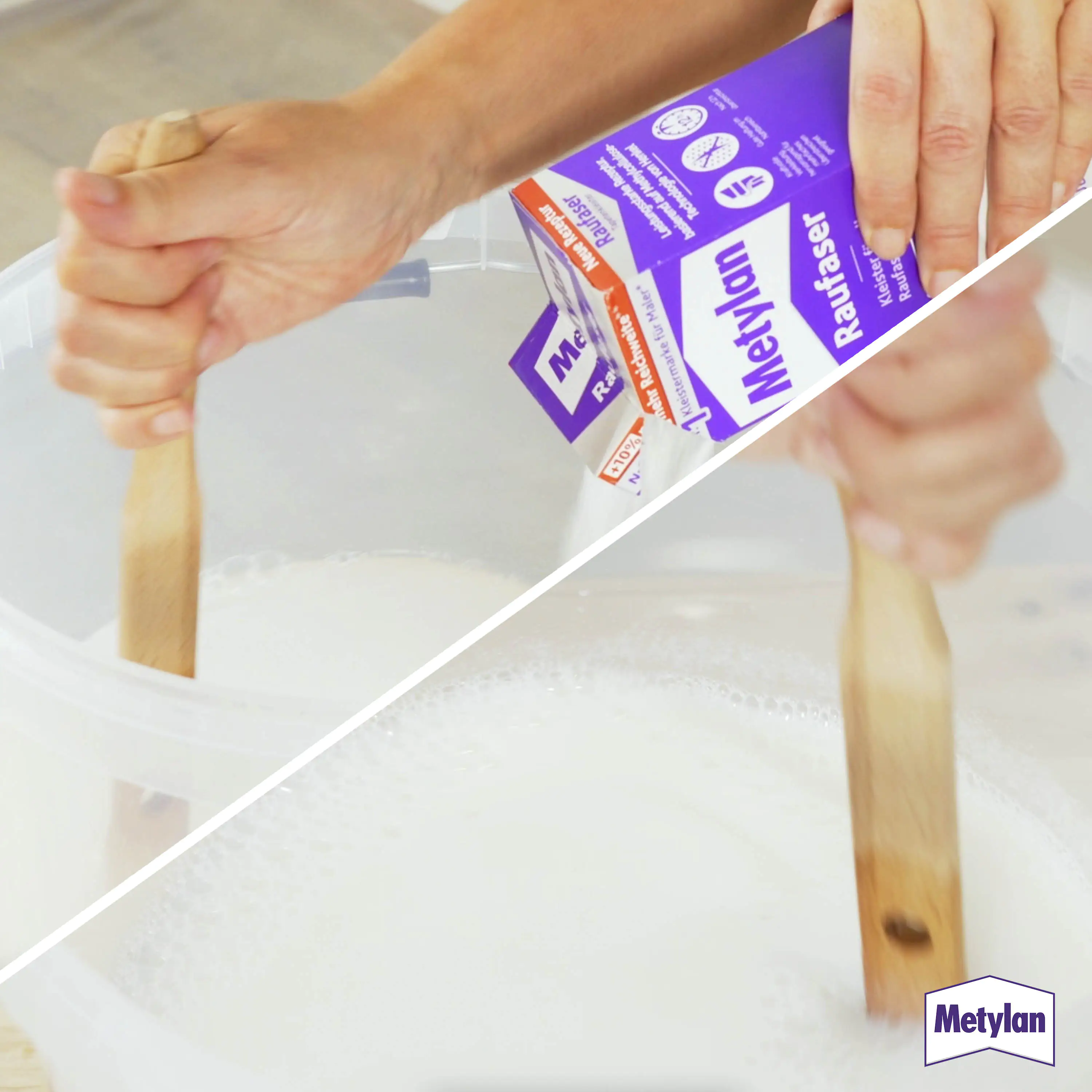 Metylan Raufaser Tapetenkleister 720 g Paket, trocknet transparent