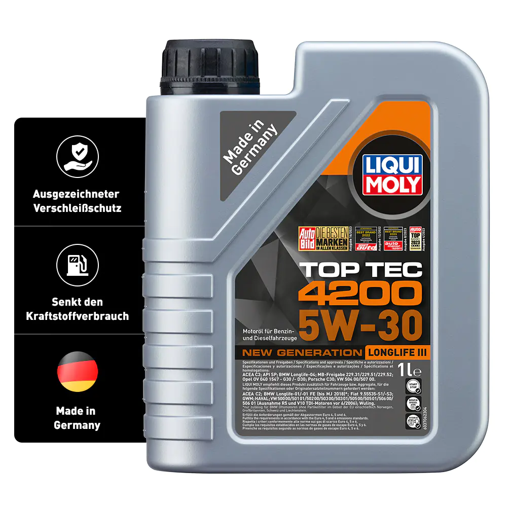 Liqui Moly Motoröl Top Tec 4200 SAE 5W-30 Longlife III 1 L