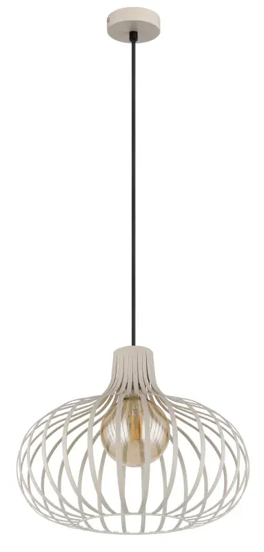 Globo Hängeleuchte Mateo Ø 40 x 150 cm cremefarben matt