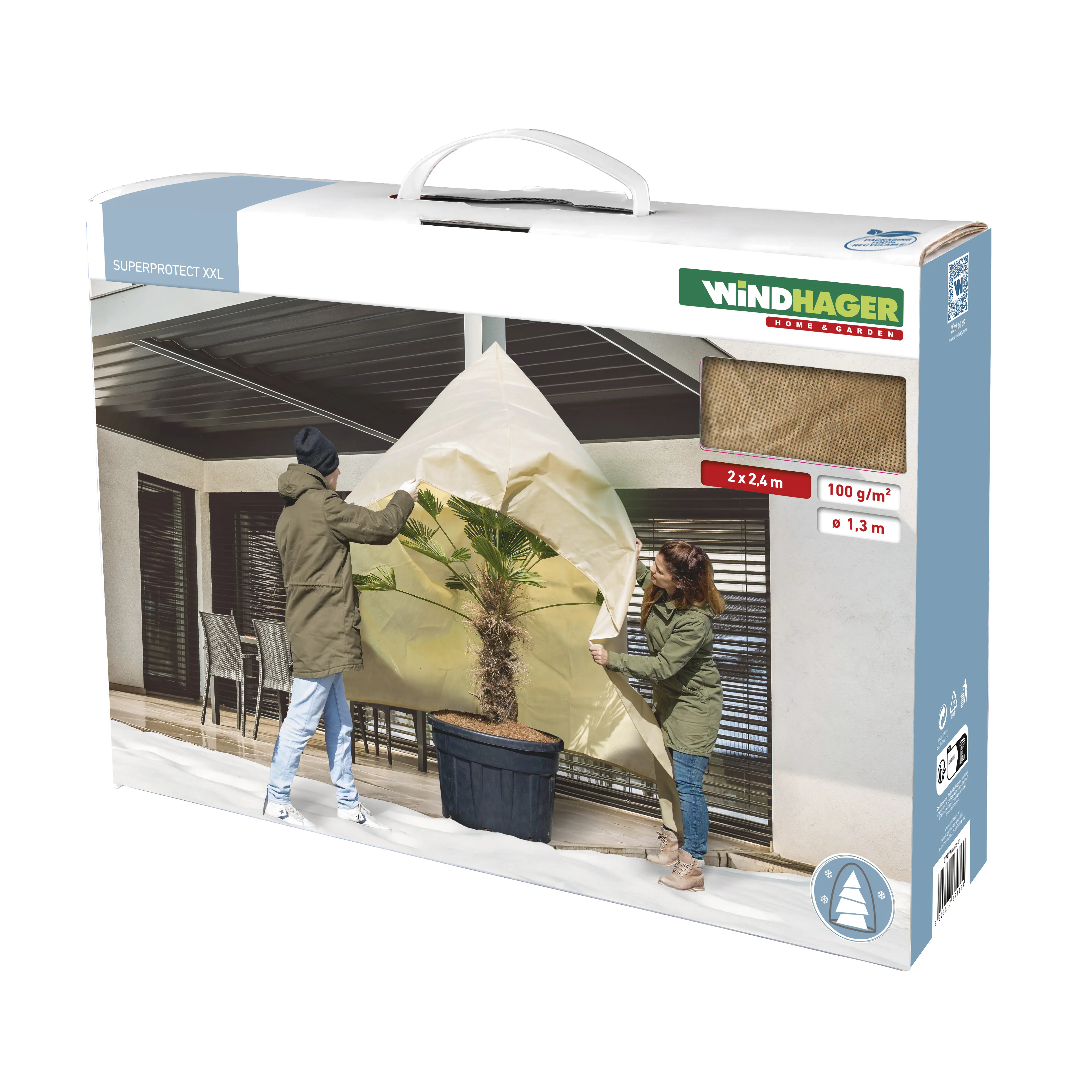 Windhager Vlieshaube Super-Protect XXL 2 x 2,4 m, beige