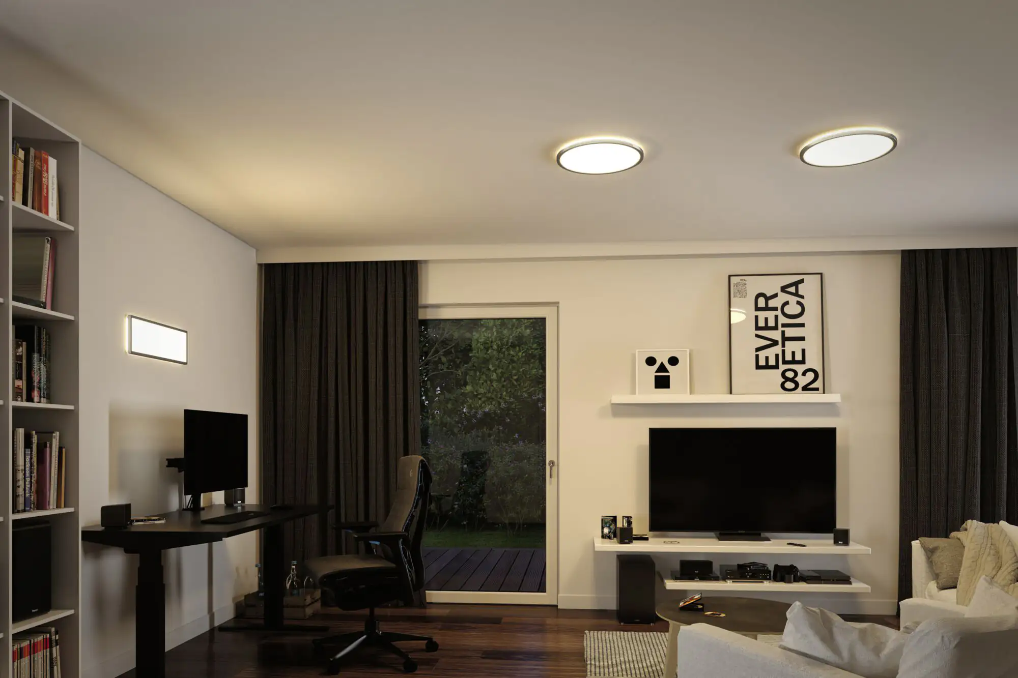 Paulmann LED Panel Atria Shine chrom-matt 58 x 20 cm RGBW