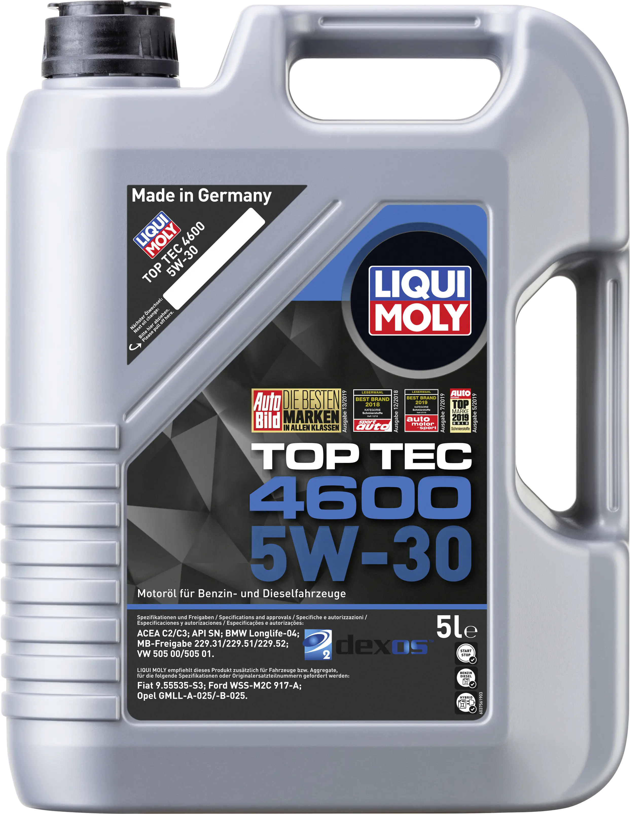 Liqui Moly Motoröl Top Tec 4600 SAE 5W-30 5 L