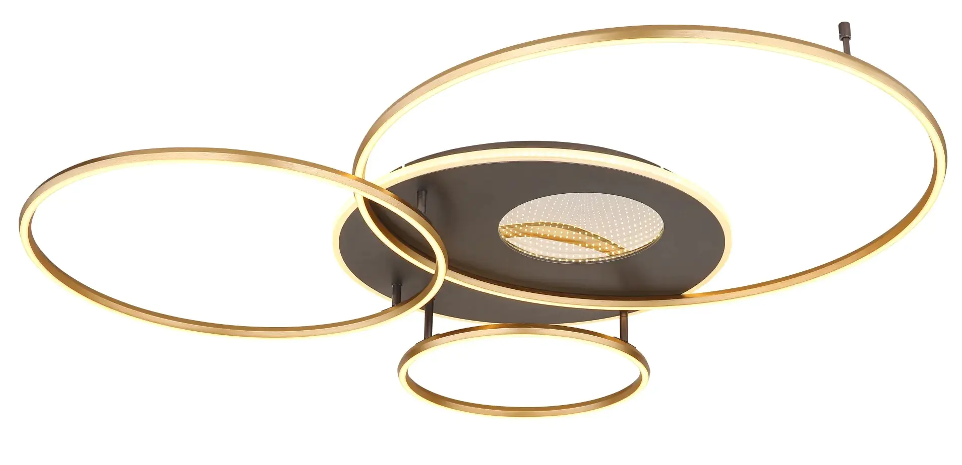 Globo LED Deckenleuchte Invertina goldfarben