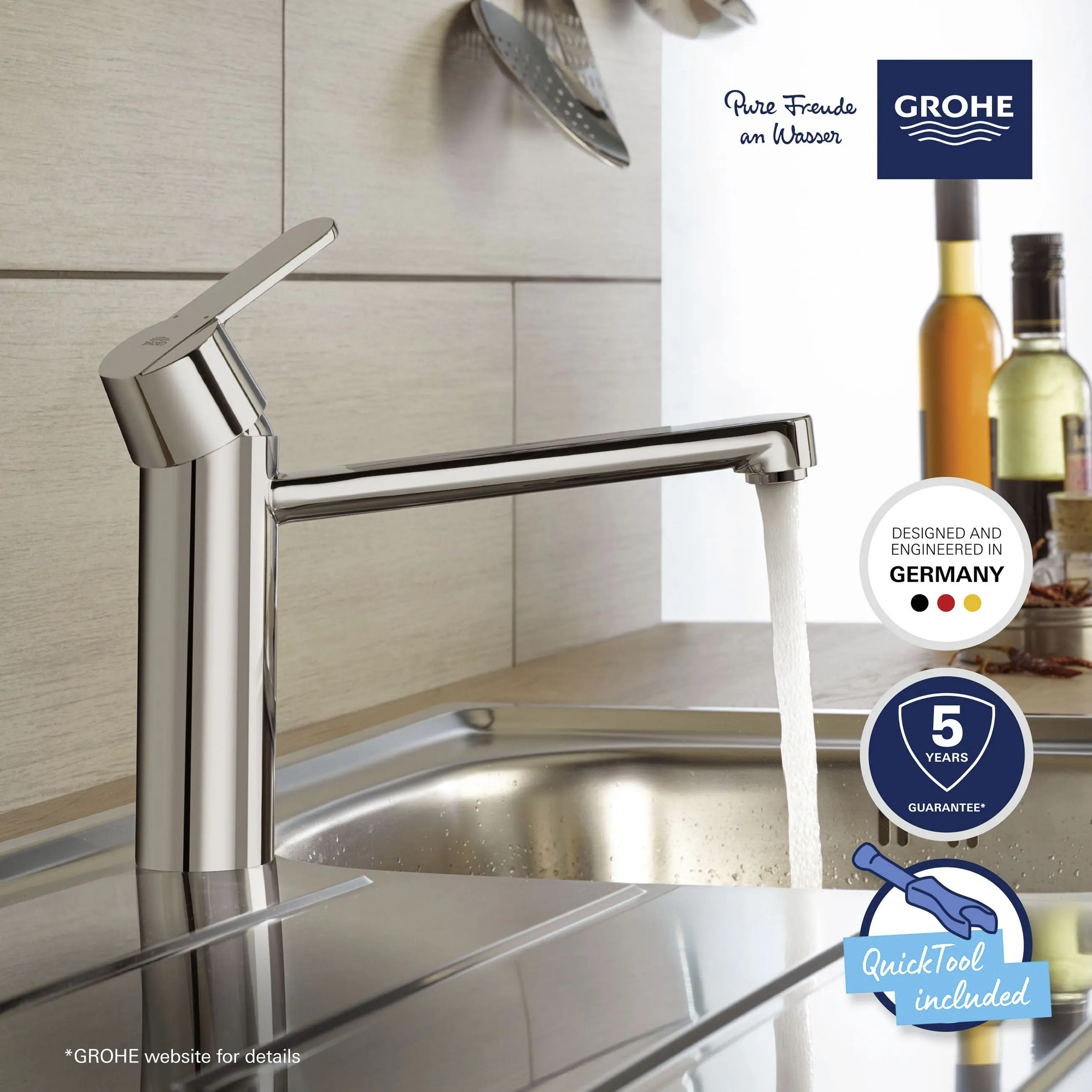 Grohe Küchenarmatur Get Niederdruck, chrom