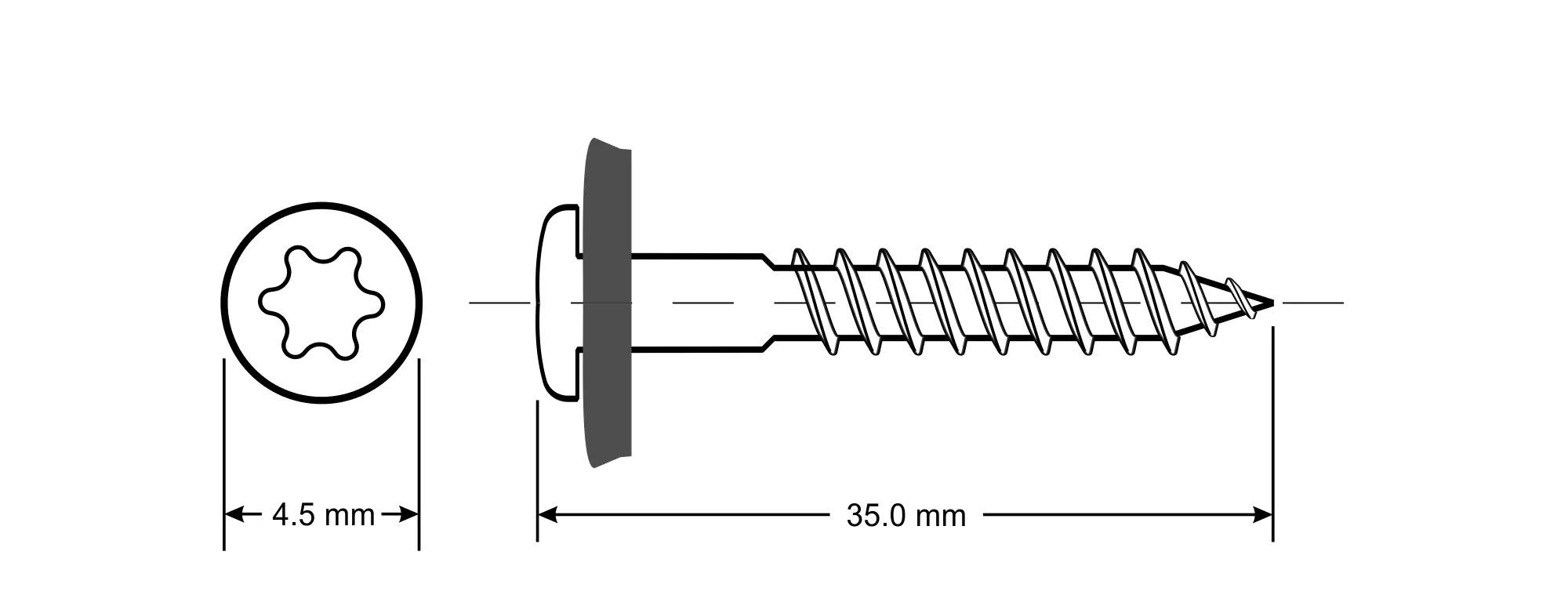Primaster Primaster Spenglerschrauben 4.5 x 35 mm TX 20 - 300 Stück