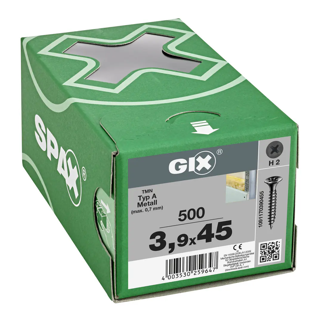 Spax Trockenbauschrauben 3.9 x 45 mm PH 2 Feingewinde - 500 Stk.