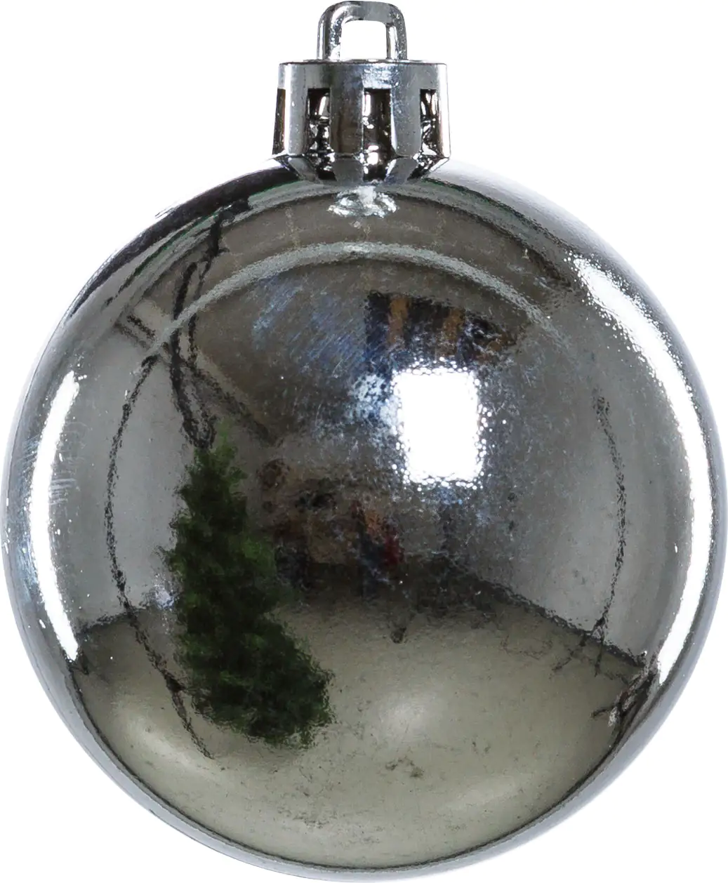 TrendLine Weihnachtskugeln bruchfest, langlebig Ø 6 cm silber 12 Stück 