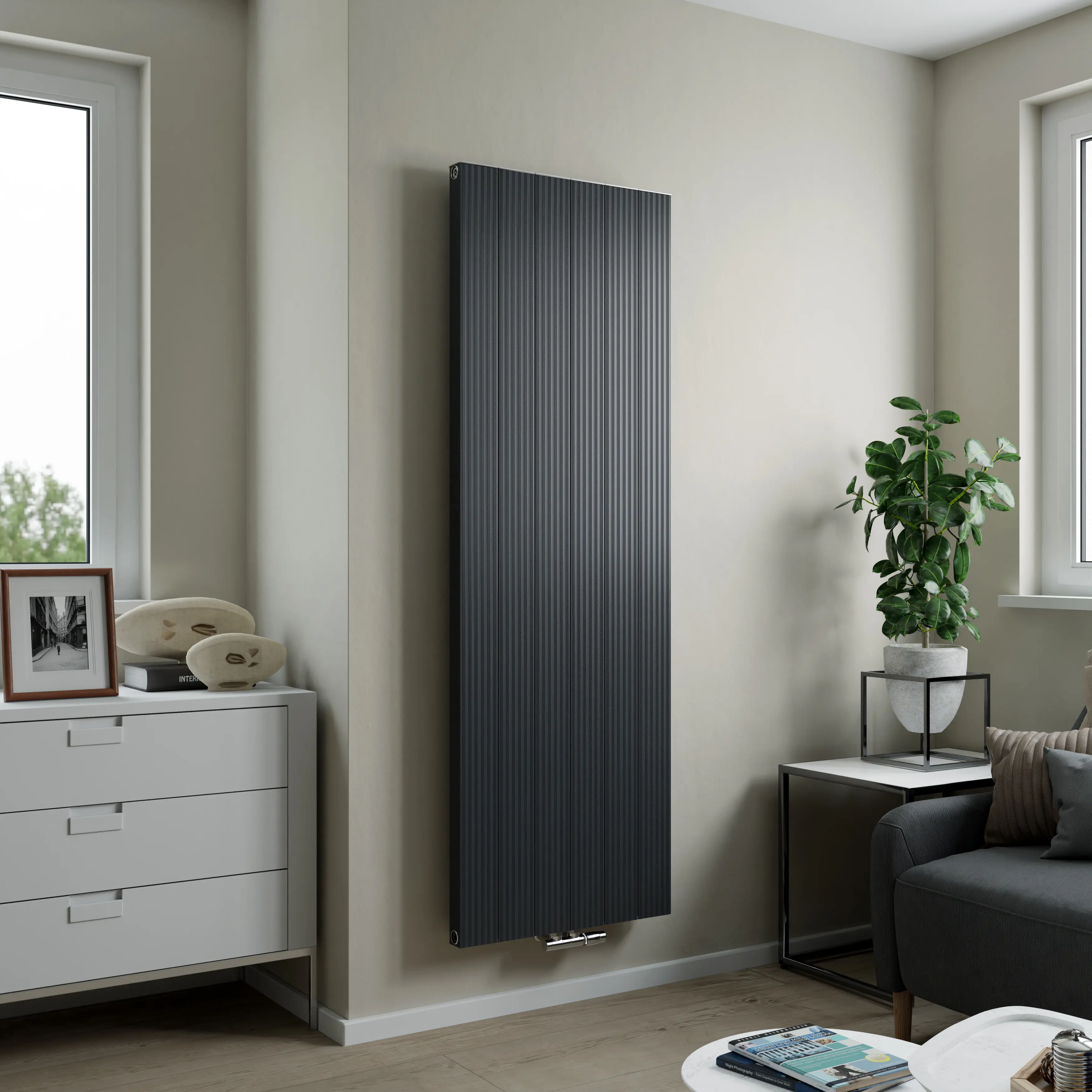 Ximax Design-Heizkörper Valeo 180 x 60 cm 1479 Watt anthrazit