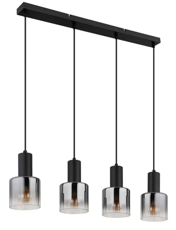 Globo Hängeleuchte Jack 74 x 150 cm schwarz matt
