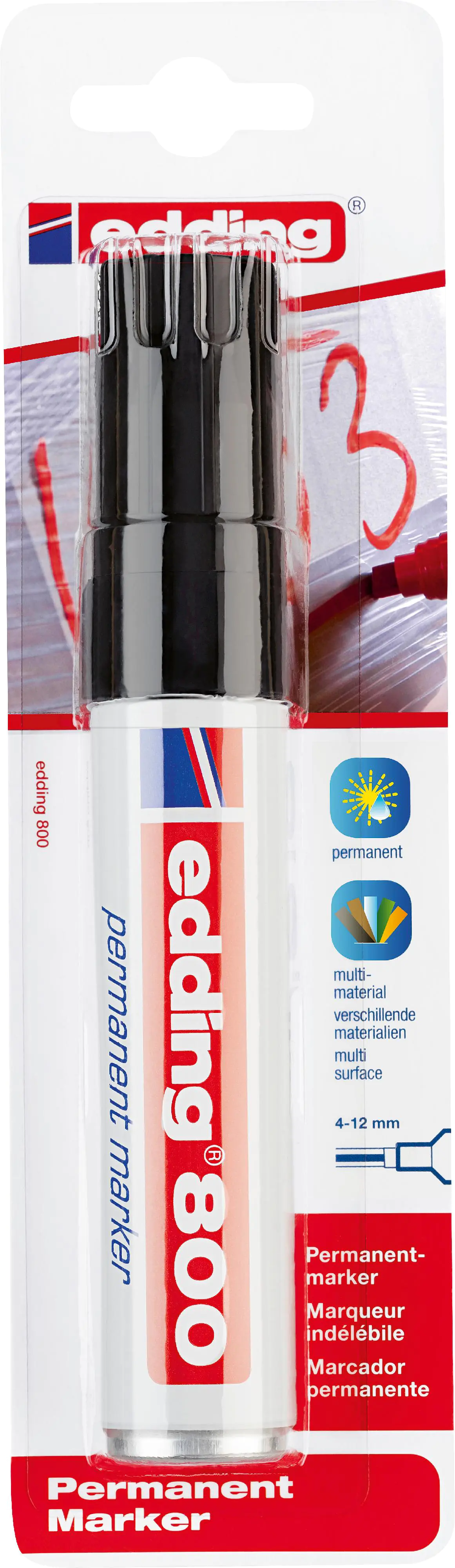 edding 800 permanent marker schwarz 4 - 12 mm