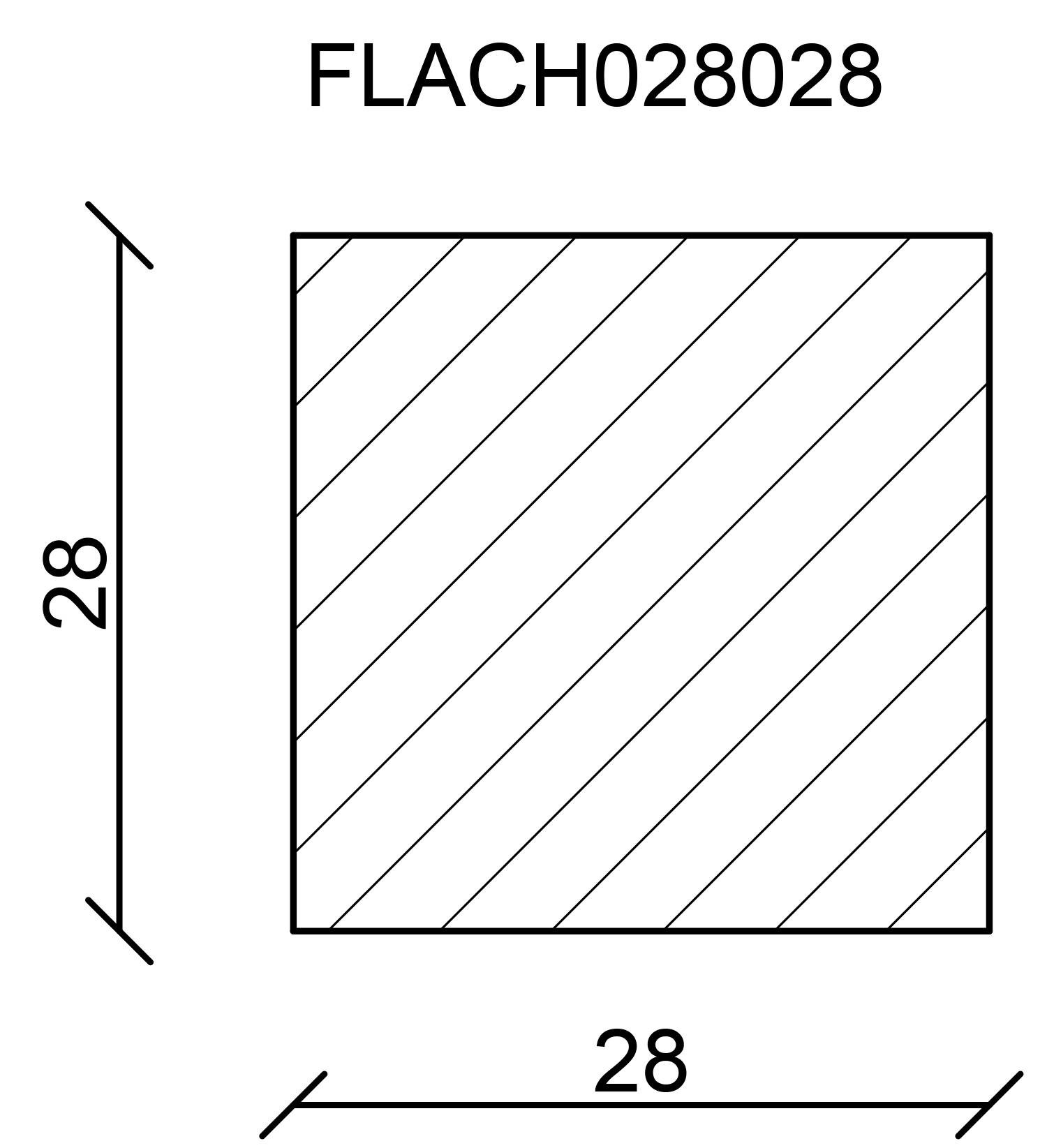 FN Neuhofer Flachleiste 240 cm 28 x 28 mm Fichte/Kiefer