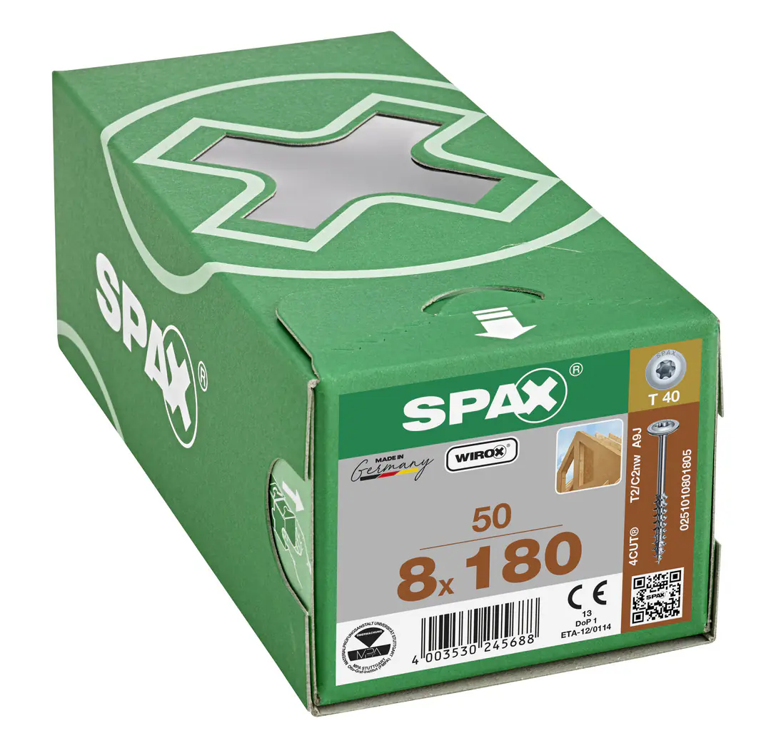 Spax Holzbauschrauben 8.0 x 180 mm TX 40 - 50 Stk.